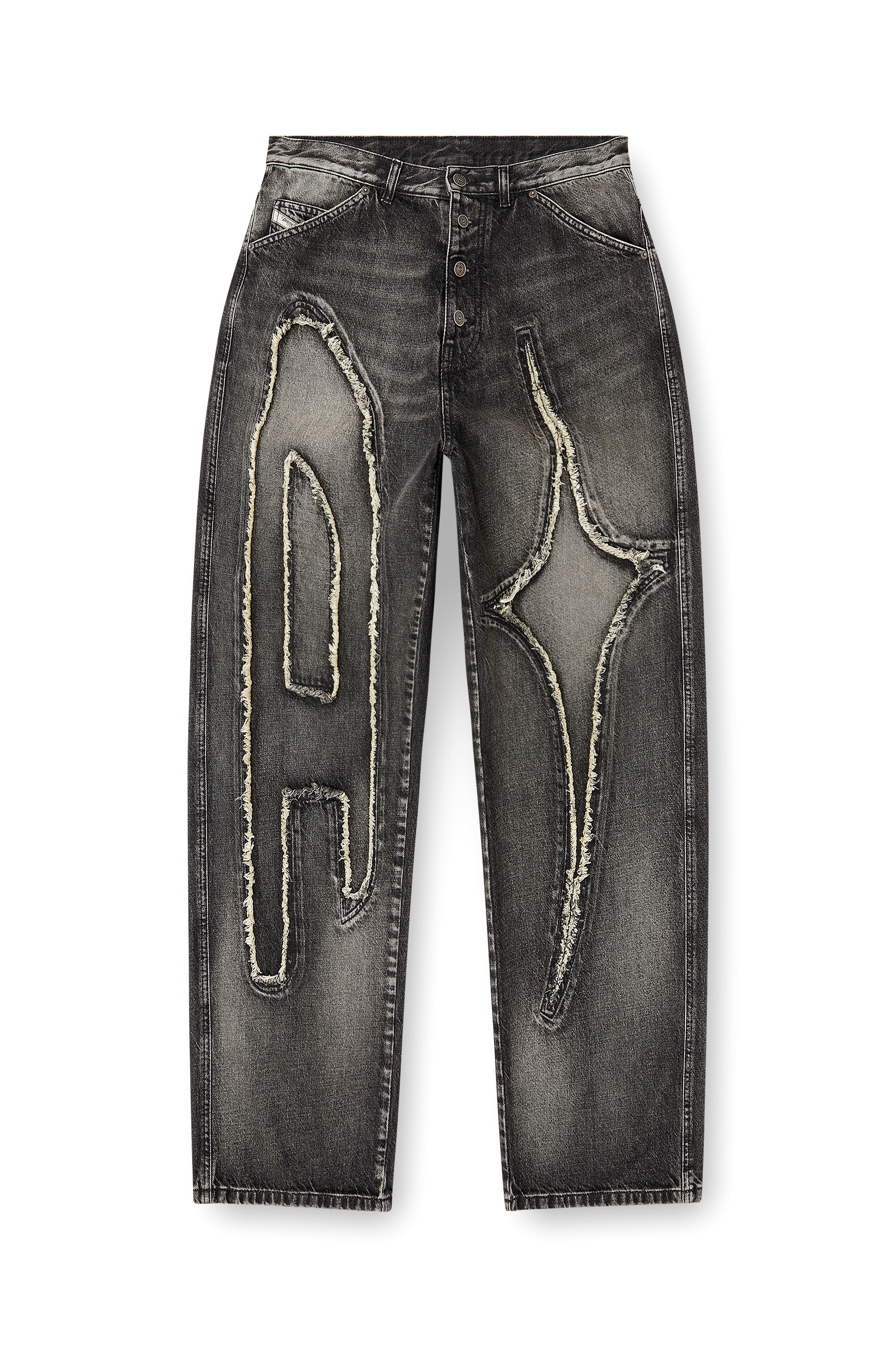 Diesel - Unisex's Straight Jeans D-ThugClub 0BEBT, Black/Dark grey - 3