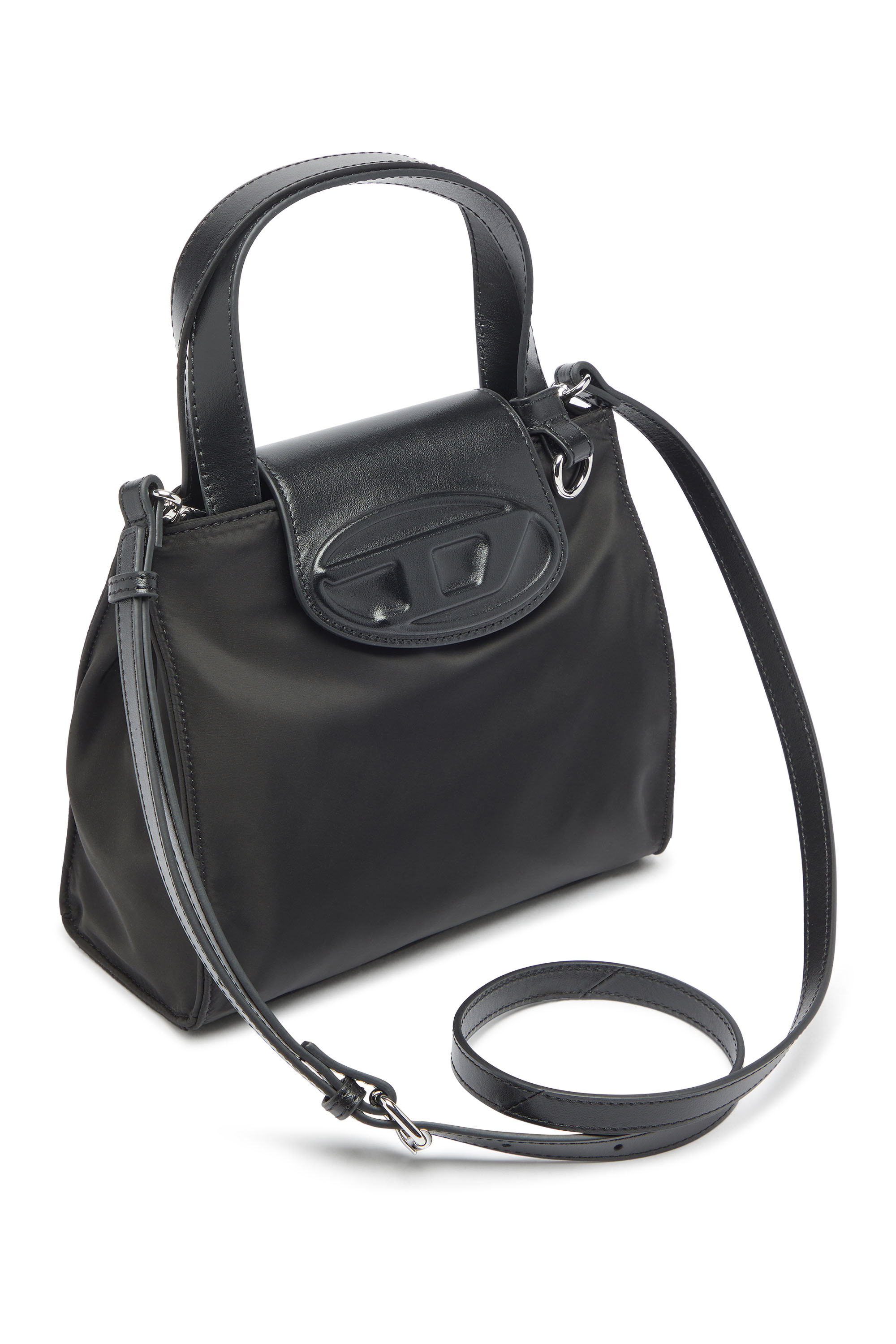 Diesel - 1DR TOTE E/W XS, Unisex's 1DR - Handbag in nylon and leather in Black - 5