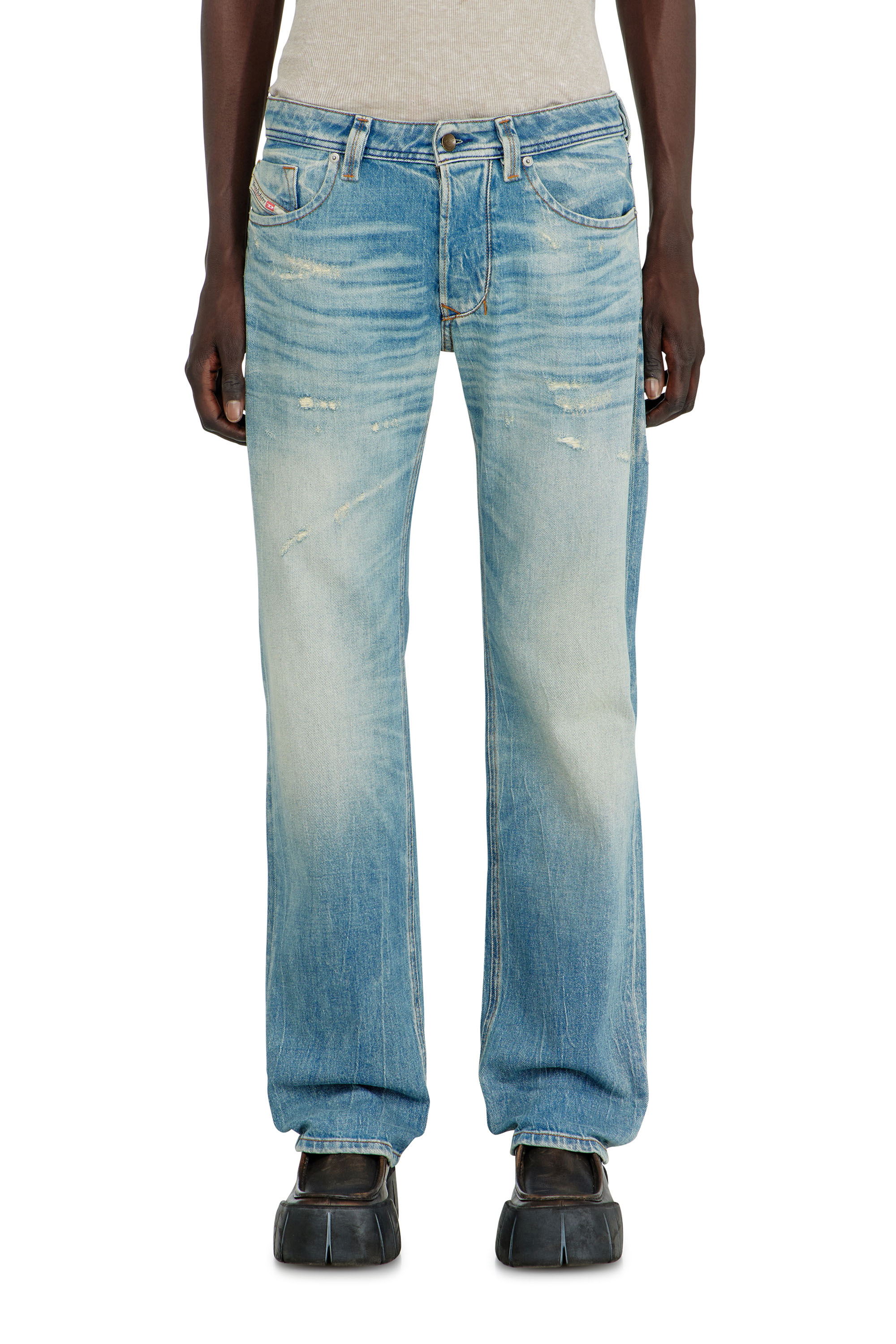 Diesel - Man's Regular Jeans 1985 Larkee 09P33, Light Blue - 2