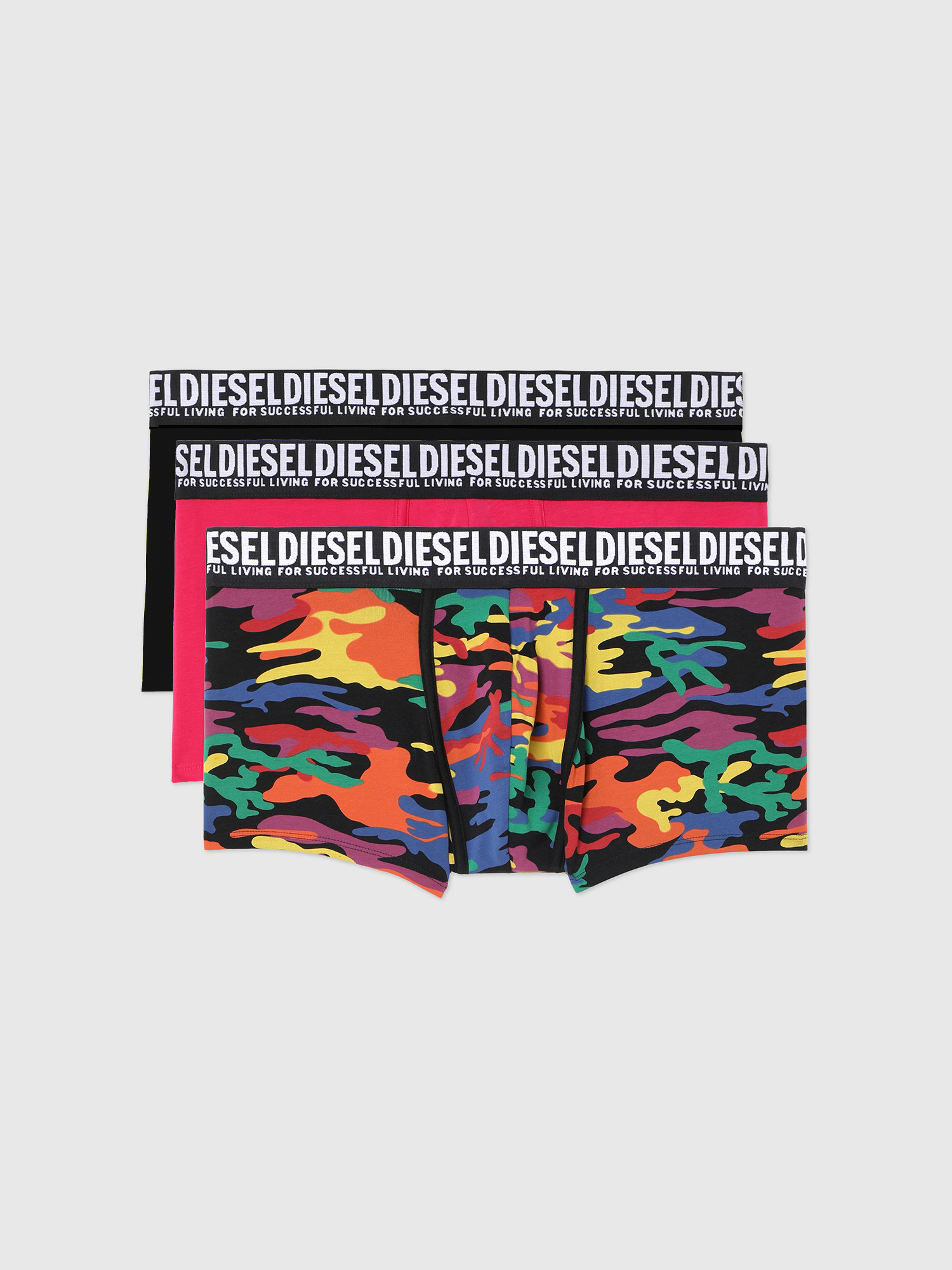 UMBX-DAMIENTHREEPACK, Black/Pink Diesel - UMBX-DAMIENTHREEPACK, Black/Pink - Trunks - Image 1