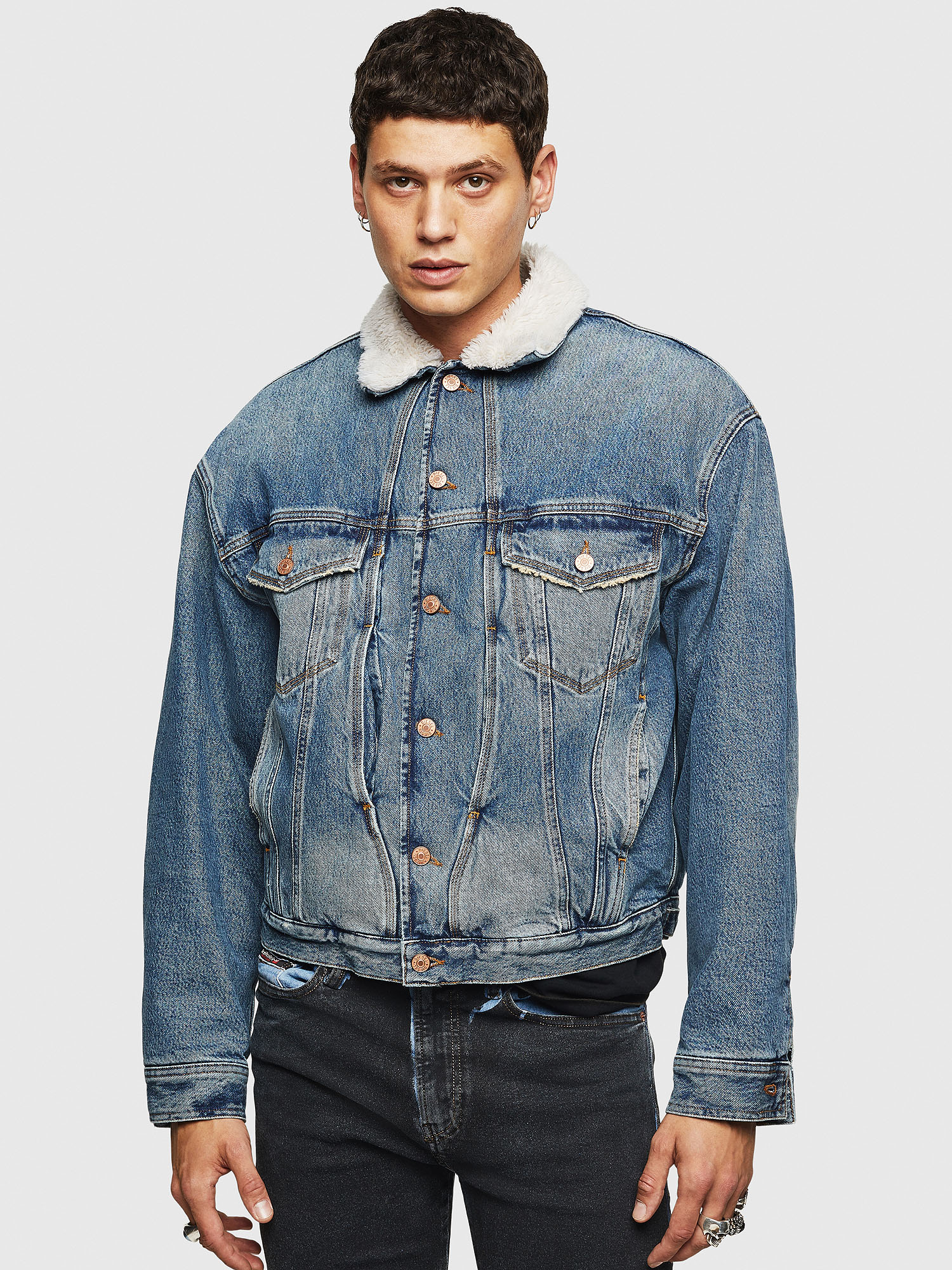 D-RESKY, Medium blue Diesel - D-RESKY, Medium blue - Winter Jackets - Image 1