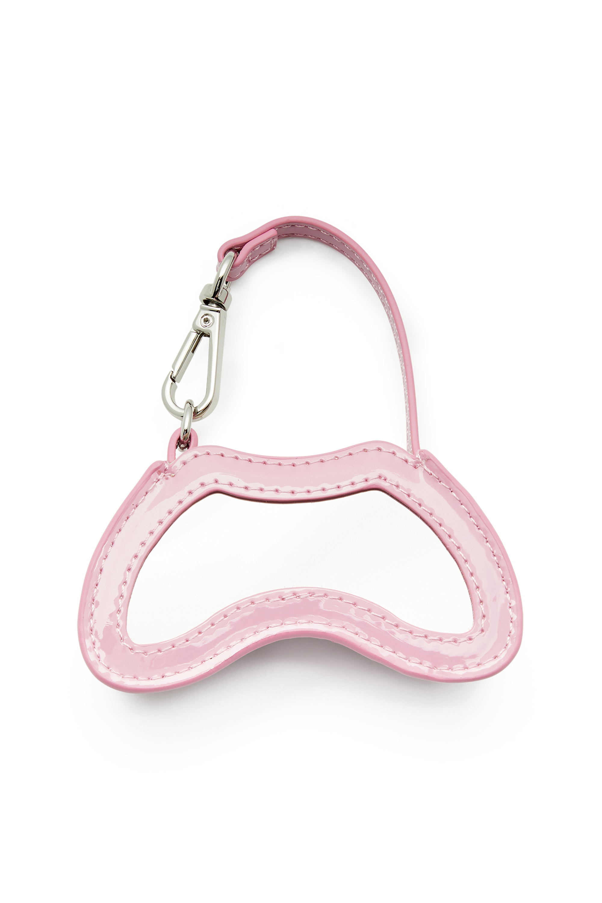 Diesel - PLAY CHARMS, Woman's Glossy bag charm with mirror in Pink - 2