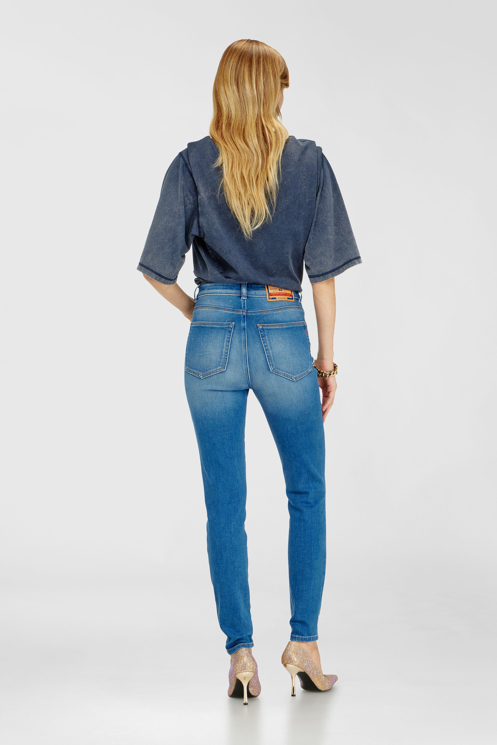 Diesel - Woman's Skinny Jeans 1984 Slandy-High 09Q79, Medium blue - 1