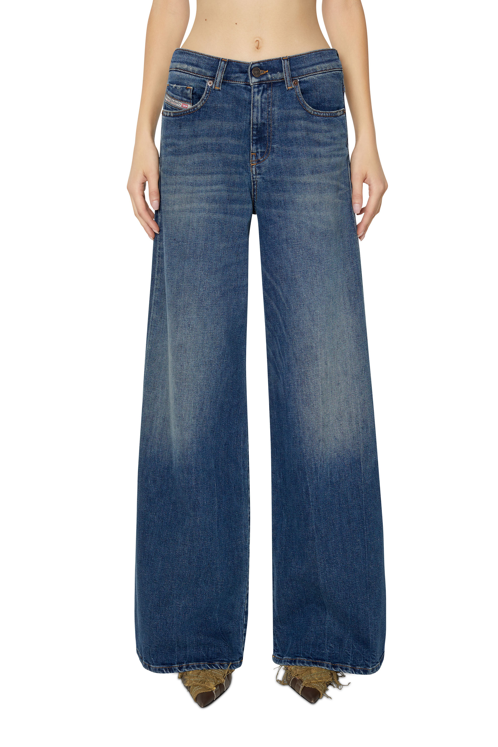 Diesel - 1978 09E66 Bootcut and Flare Jeans, Dark Blue - Image 1