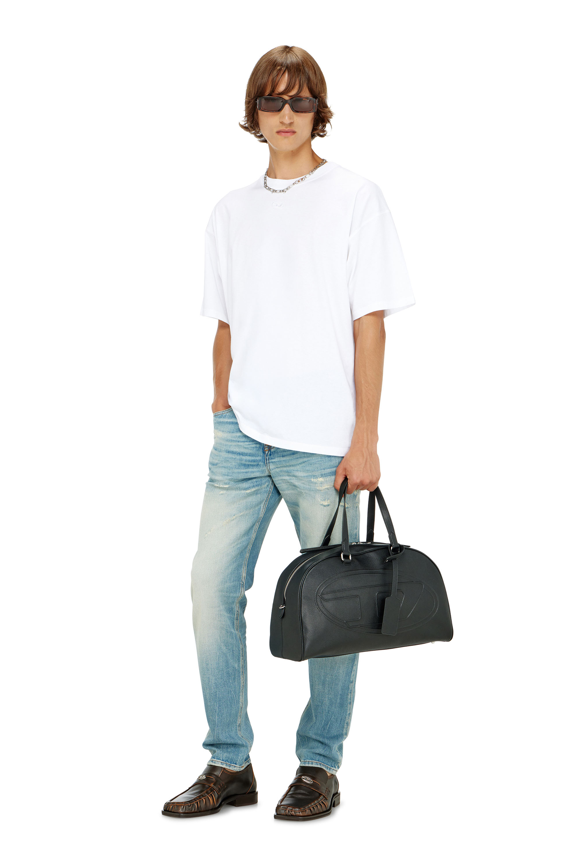 Diesel - T-LUCIEN-IHBI, Man's Relaxed T-shirt in organic cotton in White - 1