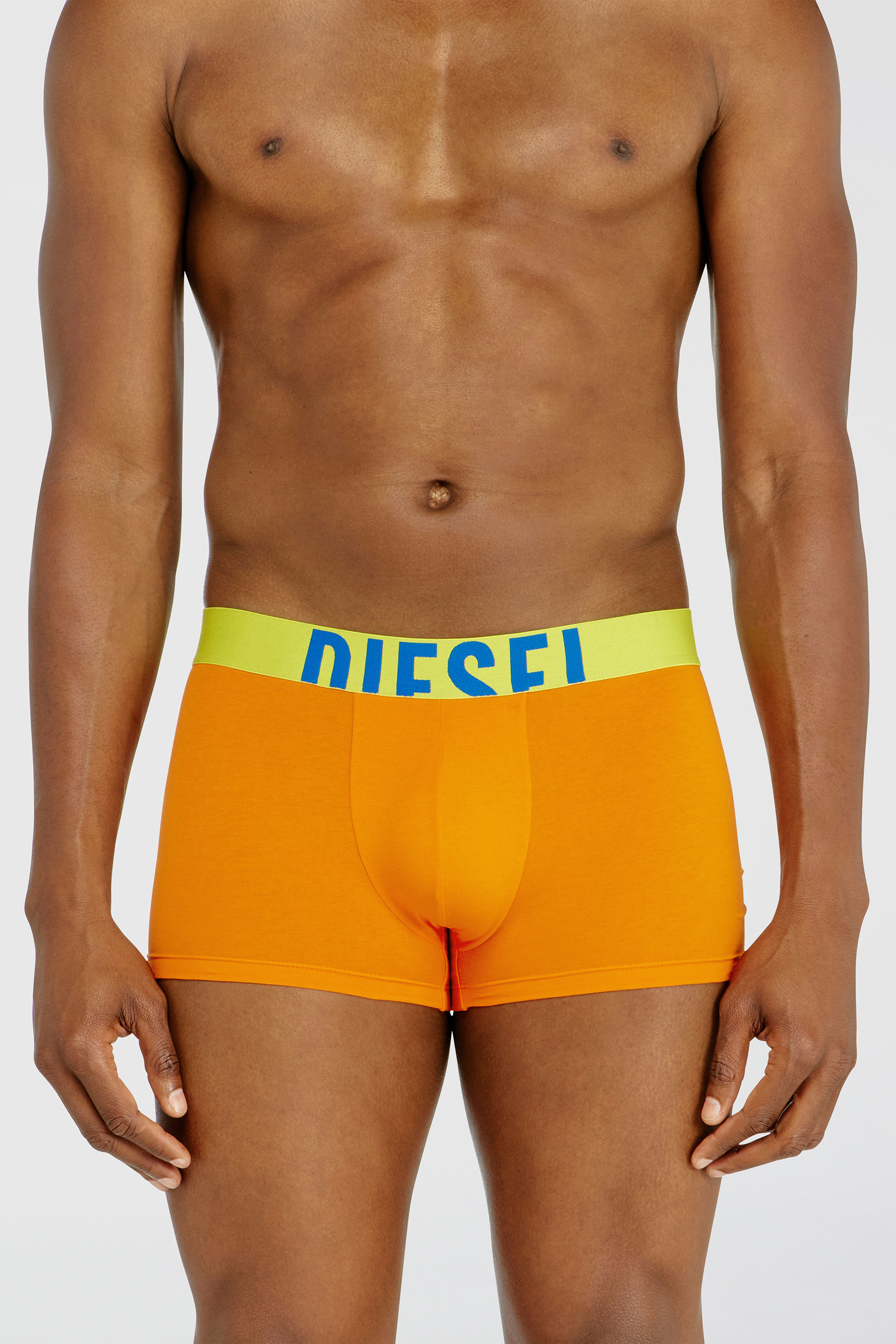 Diesel - DAMIEN-D-POP-3PACK-40, Man's 3-pack of trunks with contrast details in Orange/Yellow - 1