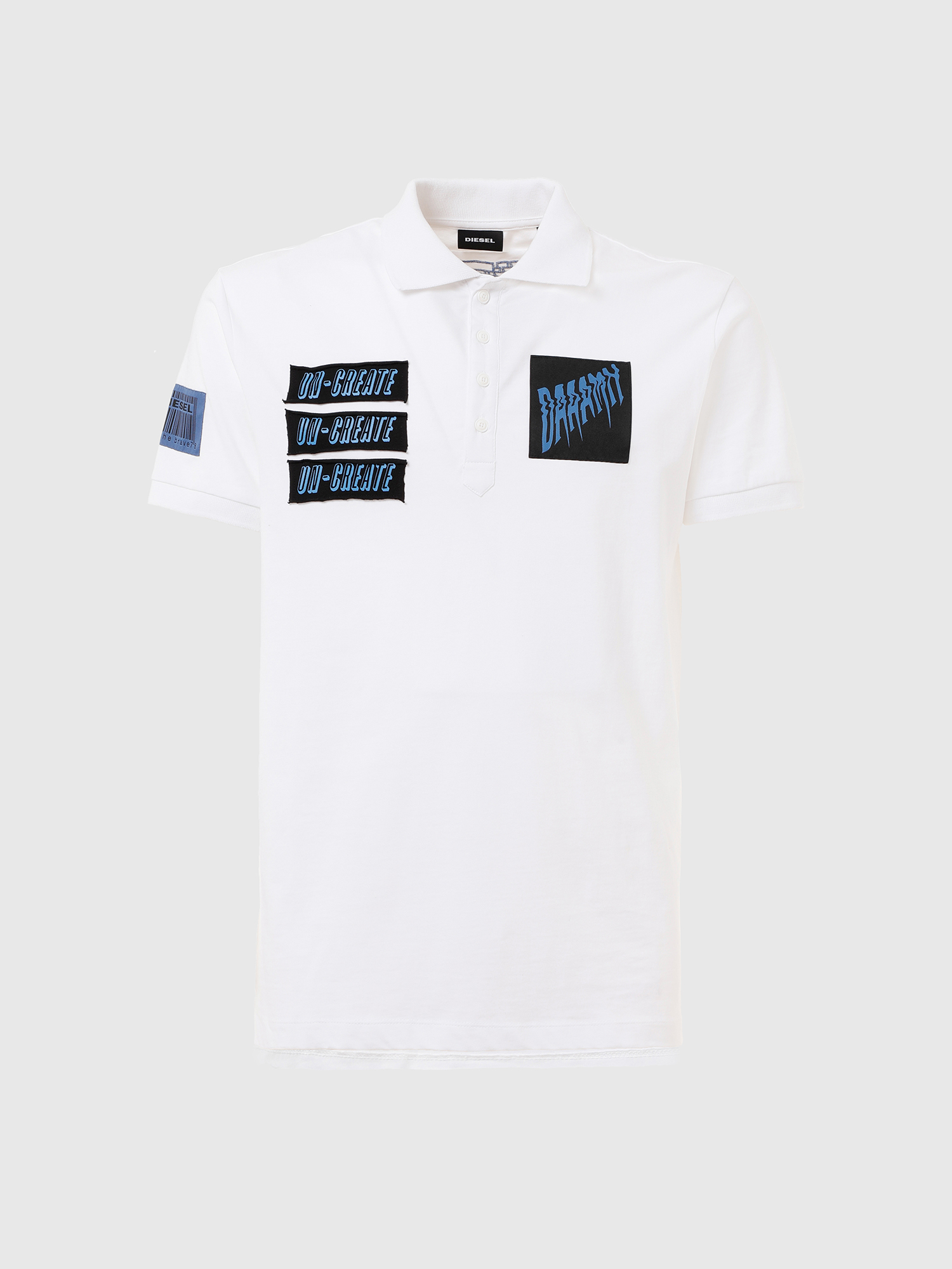 T-RALF-PATCH, White Diesel - T-RALF-PATCH, White - Polos - Image 1
