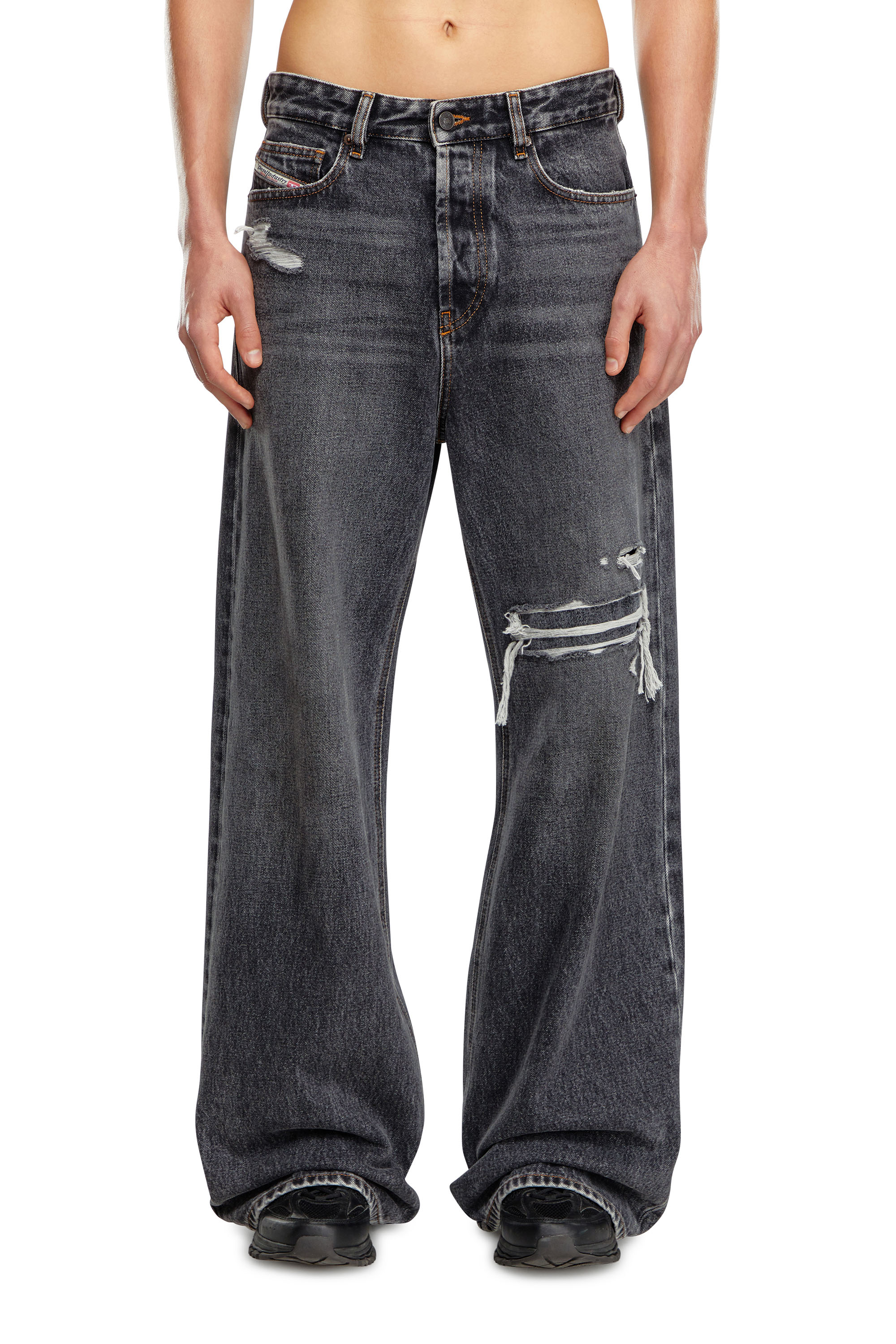 Diesel - Woman Straight Jeans 1996 D-Sire 007F6, Black/Dark grey - Image 6
