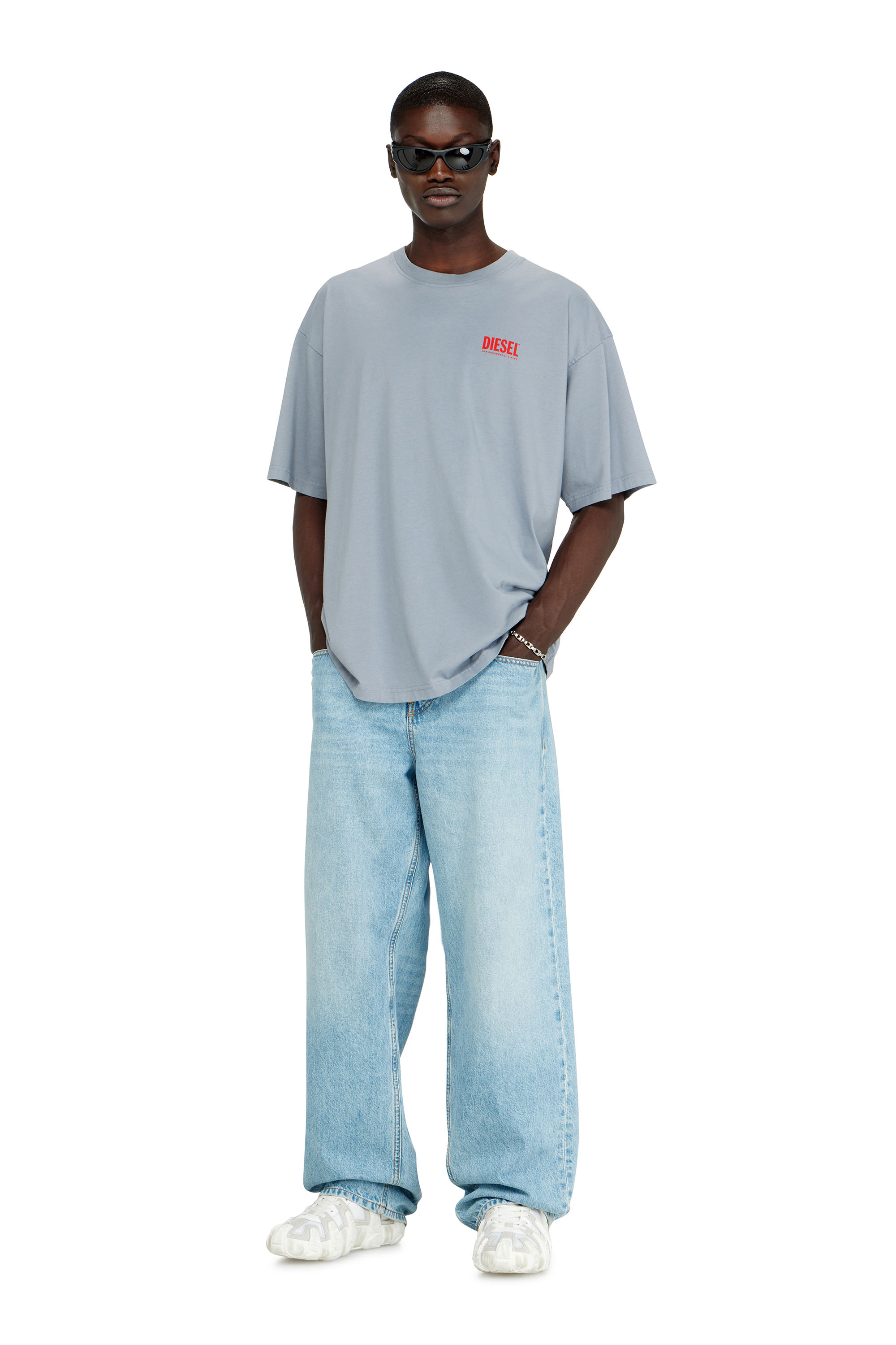 Diesel - T-BOXT-BISK, Man's Cotton T-shirt with Diesel Biscotto print in null - 1