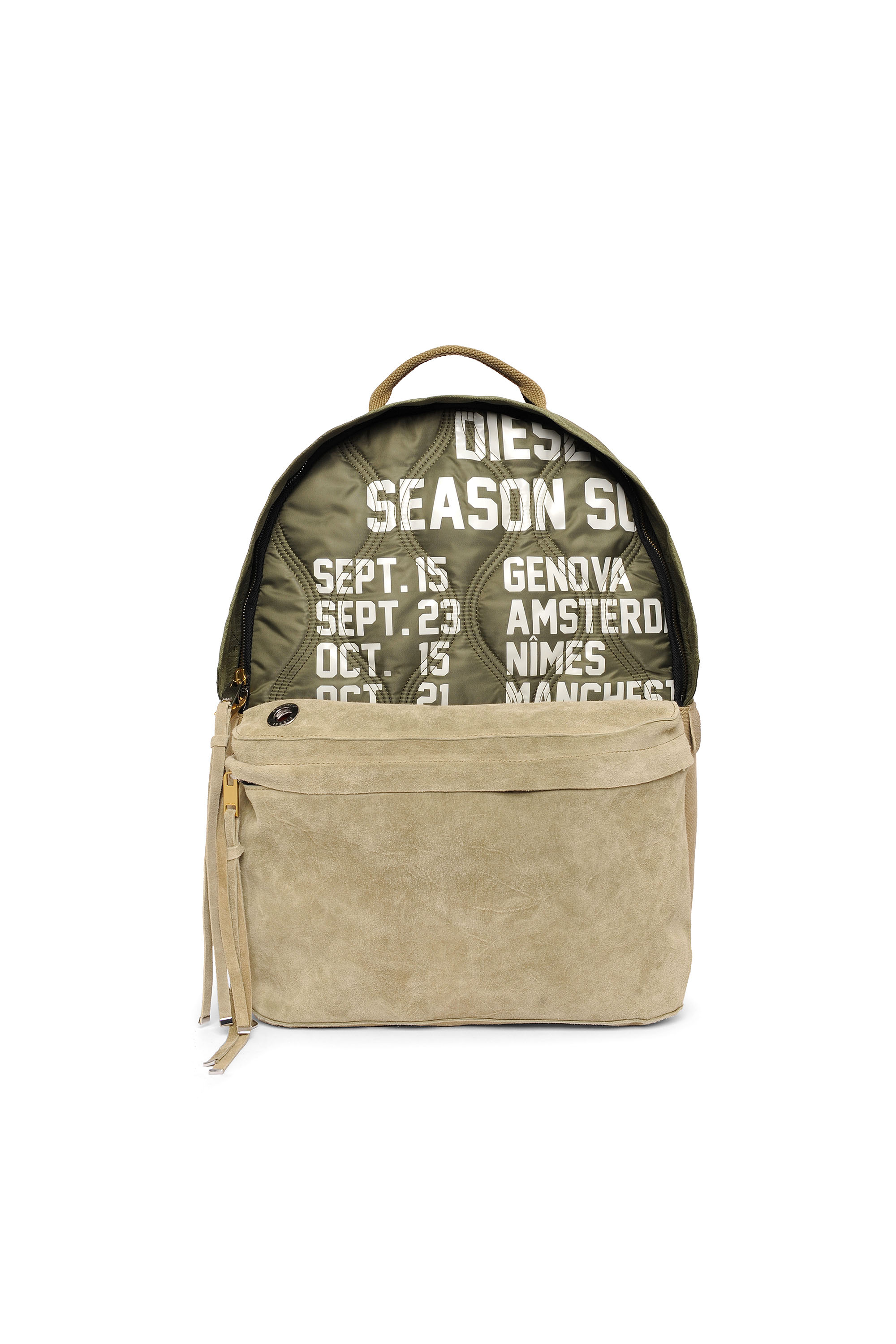DHORIAN, Beige/Green Diesel - DHORIAN, Beige/Green - Backpacks - Image 1