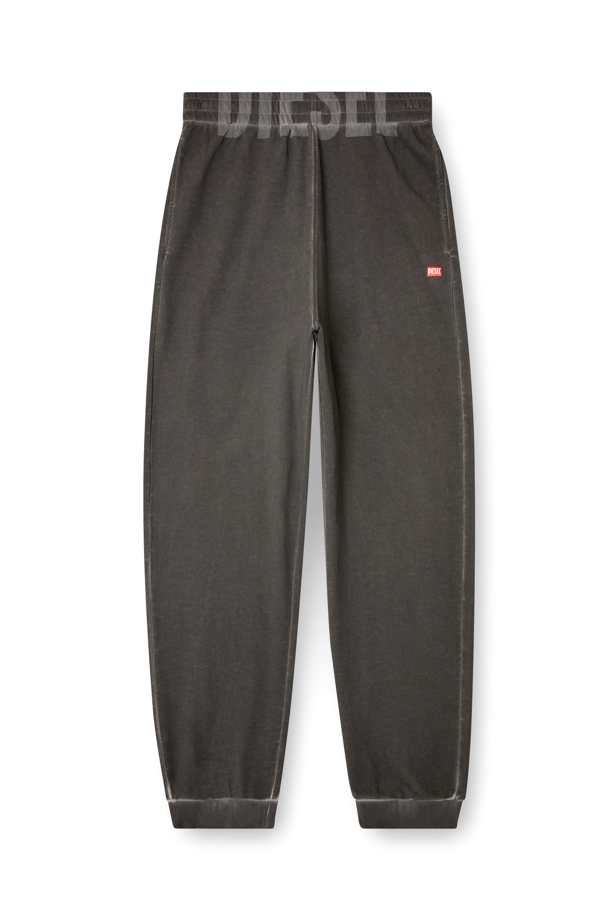 Diesel - P-MARKY-CUFF-T1, Man's Cotton joggers with drawstring waist in Dark grey - 2