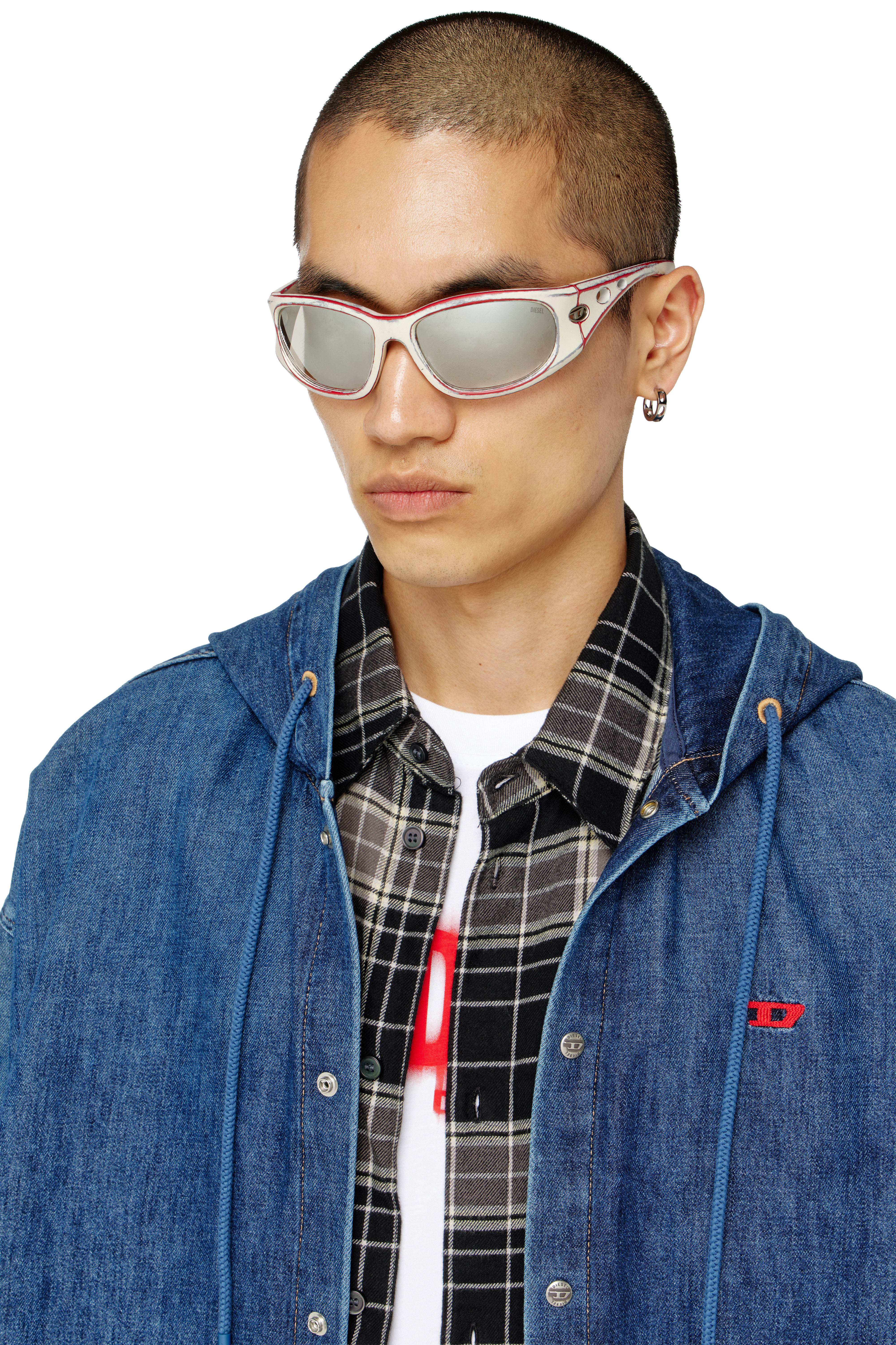Diesel - 0DL3004U, Unisex's Cat-eye style sunglasses in Red - 1