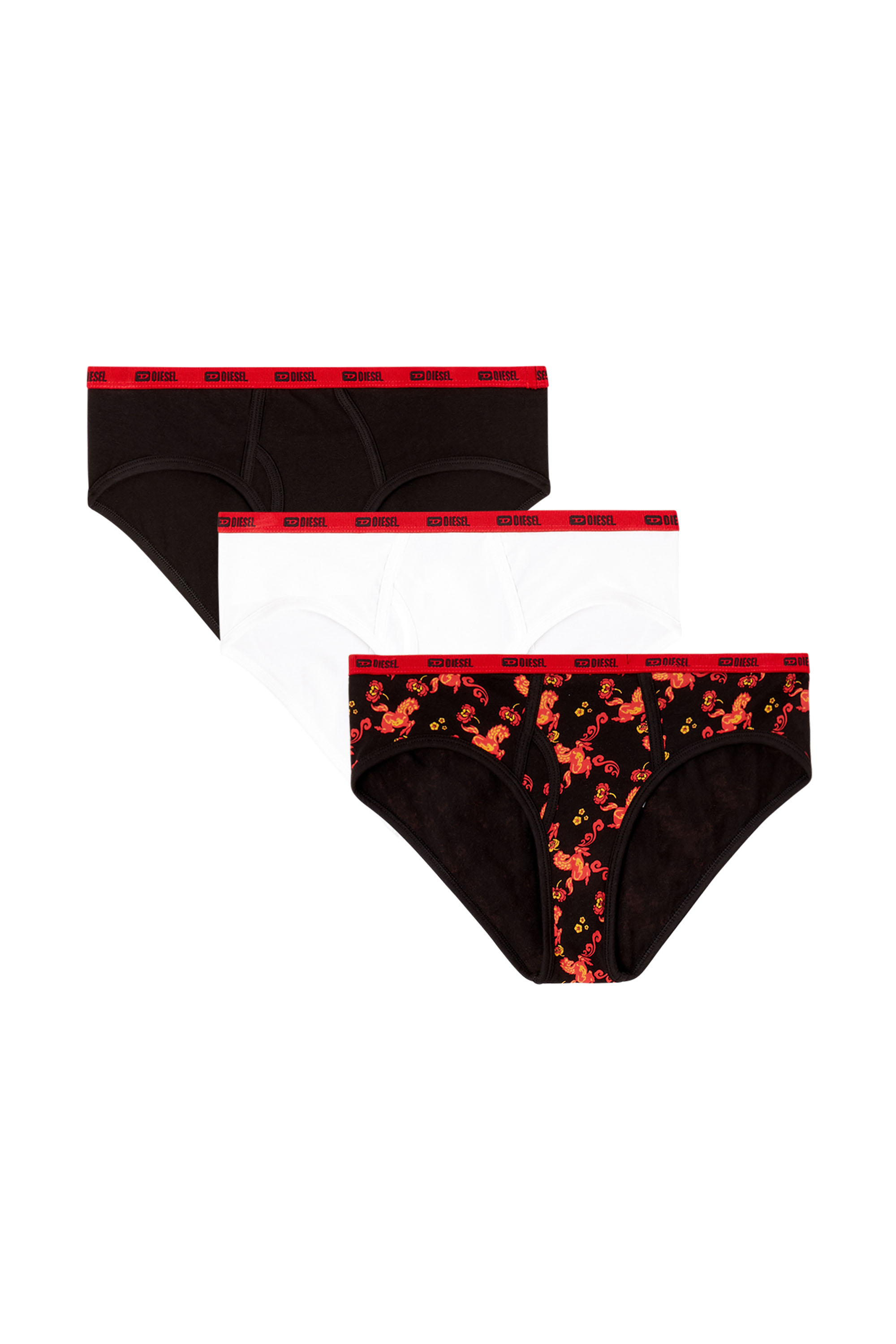 Diesel - OXY-GFT-3PACK, Woman's Three-pack briefs with horse pattern in Multicolor - 1