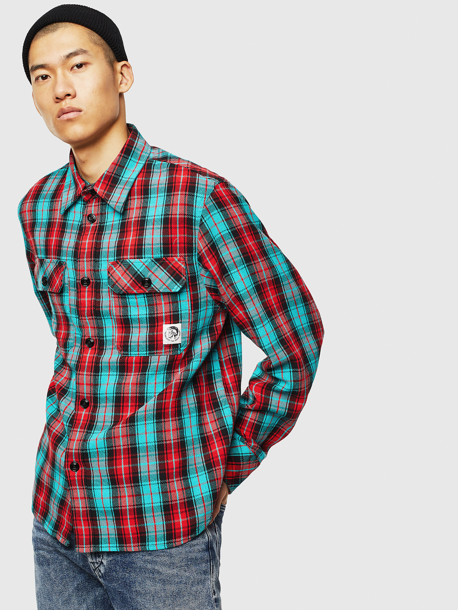 S-GERRY-CHECK, Red Diesel - S-GERRY-CHECK, Red - Shirts - Image 1