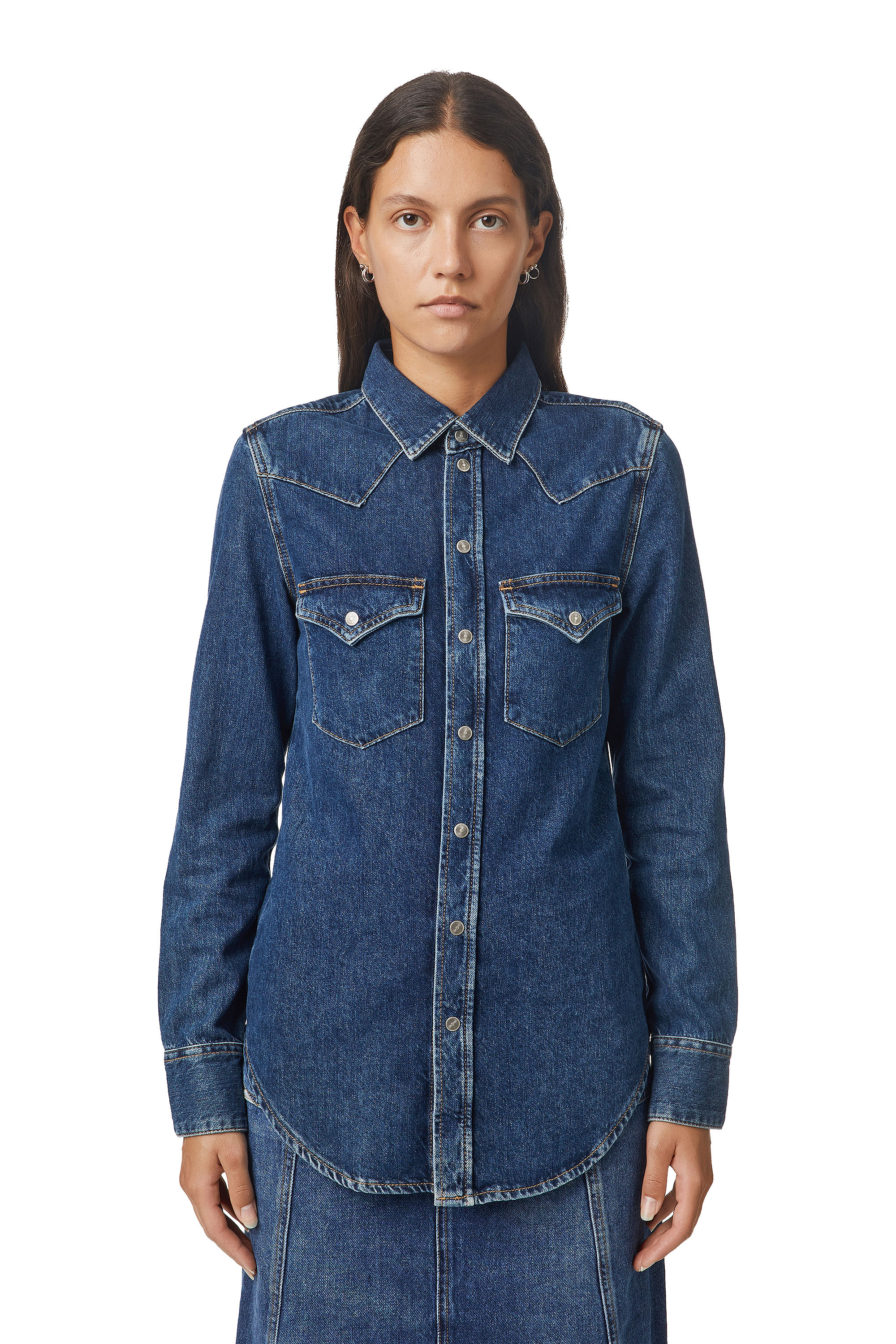 DE-RINGY, Dark Blue Diesel - DE-RINGY, Dark Blue - Denim Shirts - Image 1
