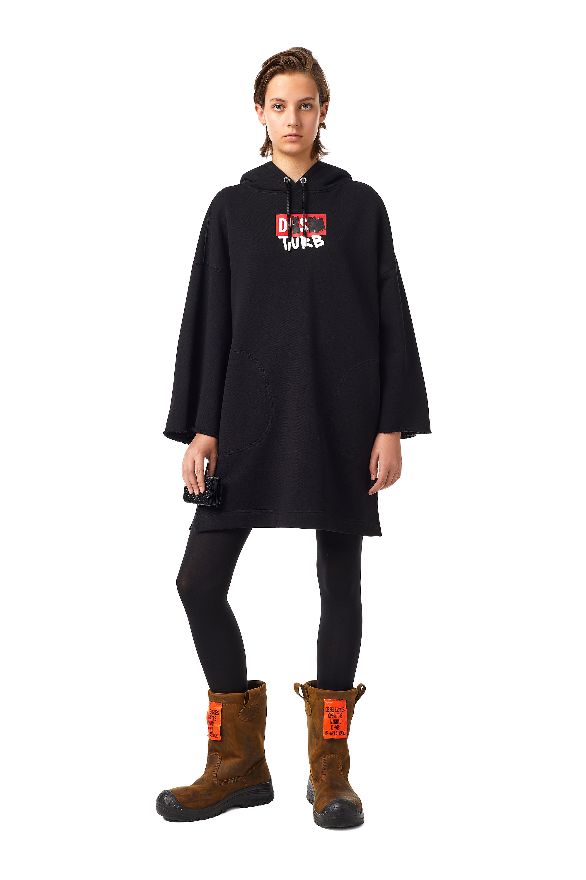 D-SHARP-HOOD, Black Diesel - D-SHARP-HOOD, Black - Dresses - Image 1
