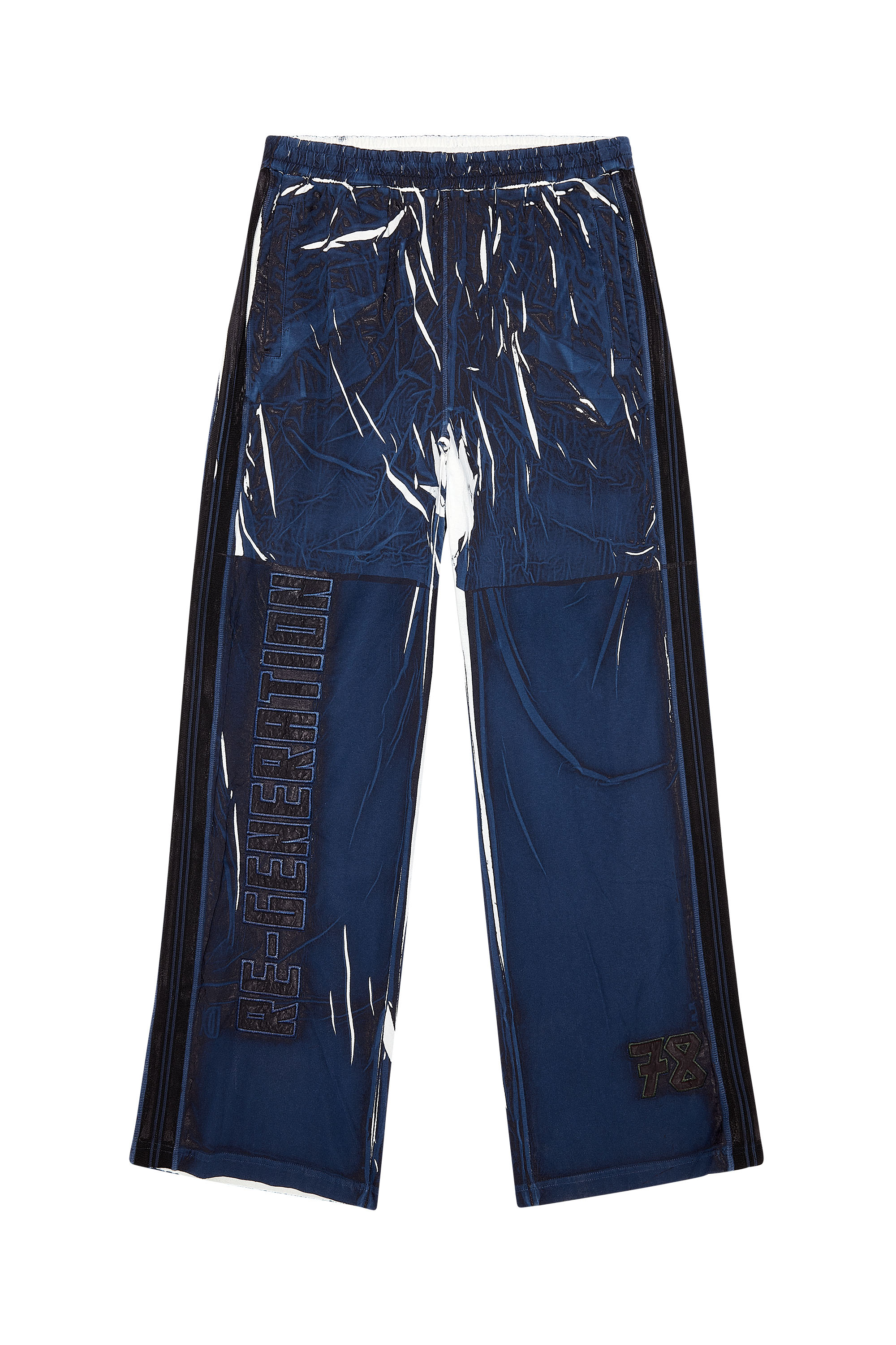 Men's Track pants with shadowy overprint | Blue | Diesel Men's Track pants with shadowy overprint | Blue | Diesel