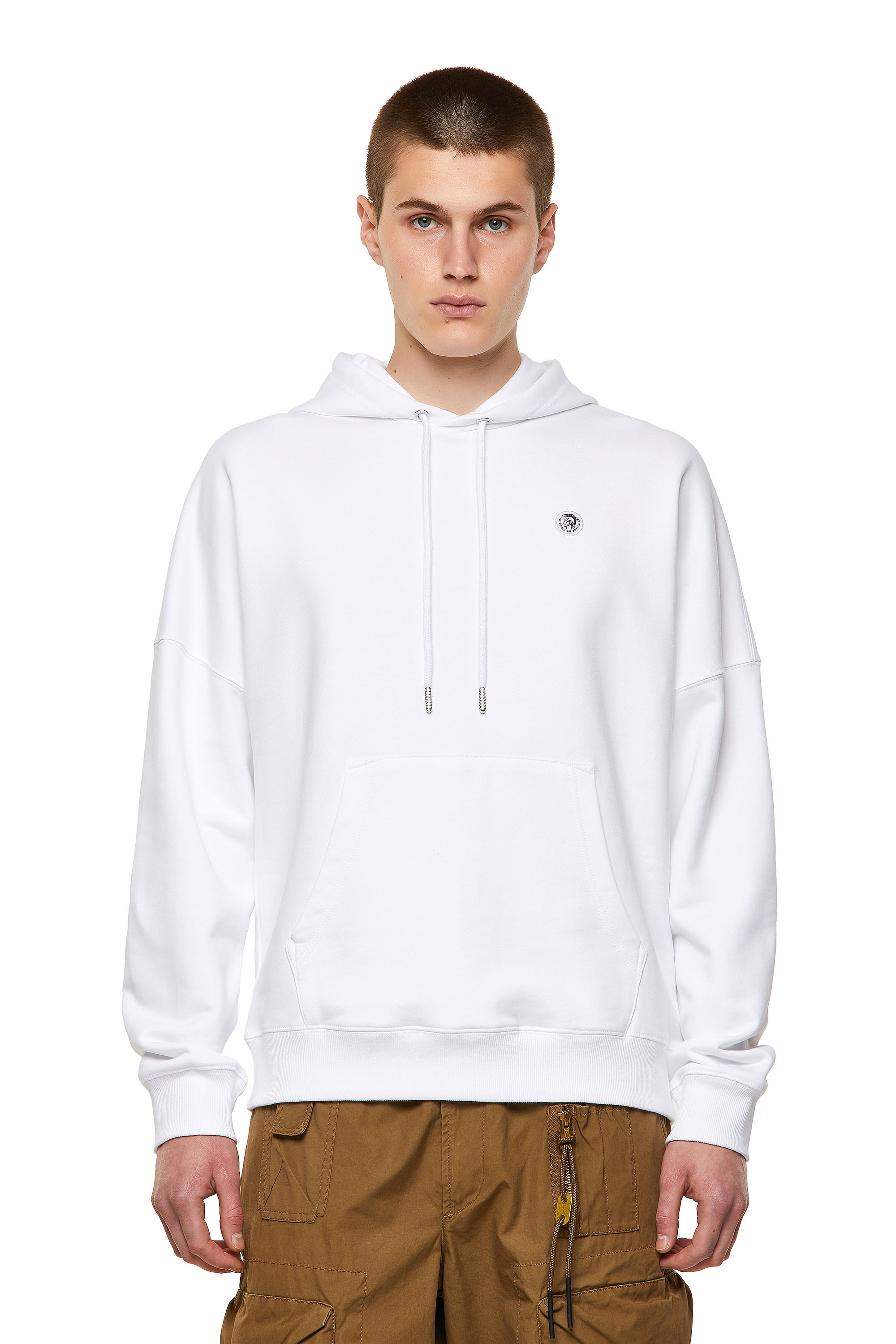 S-KRIB-HOOD-ROMOHI, White Diesel - S-KRIB-HOOD-ROMOHI, White - Sweaters - Image 1