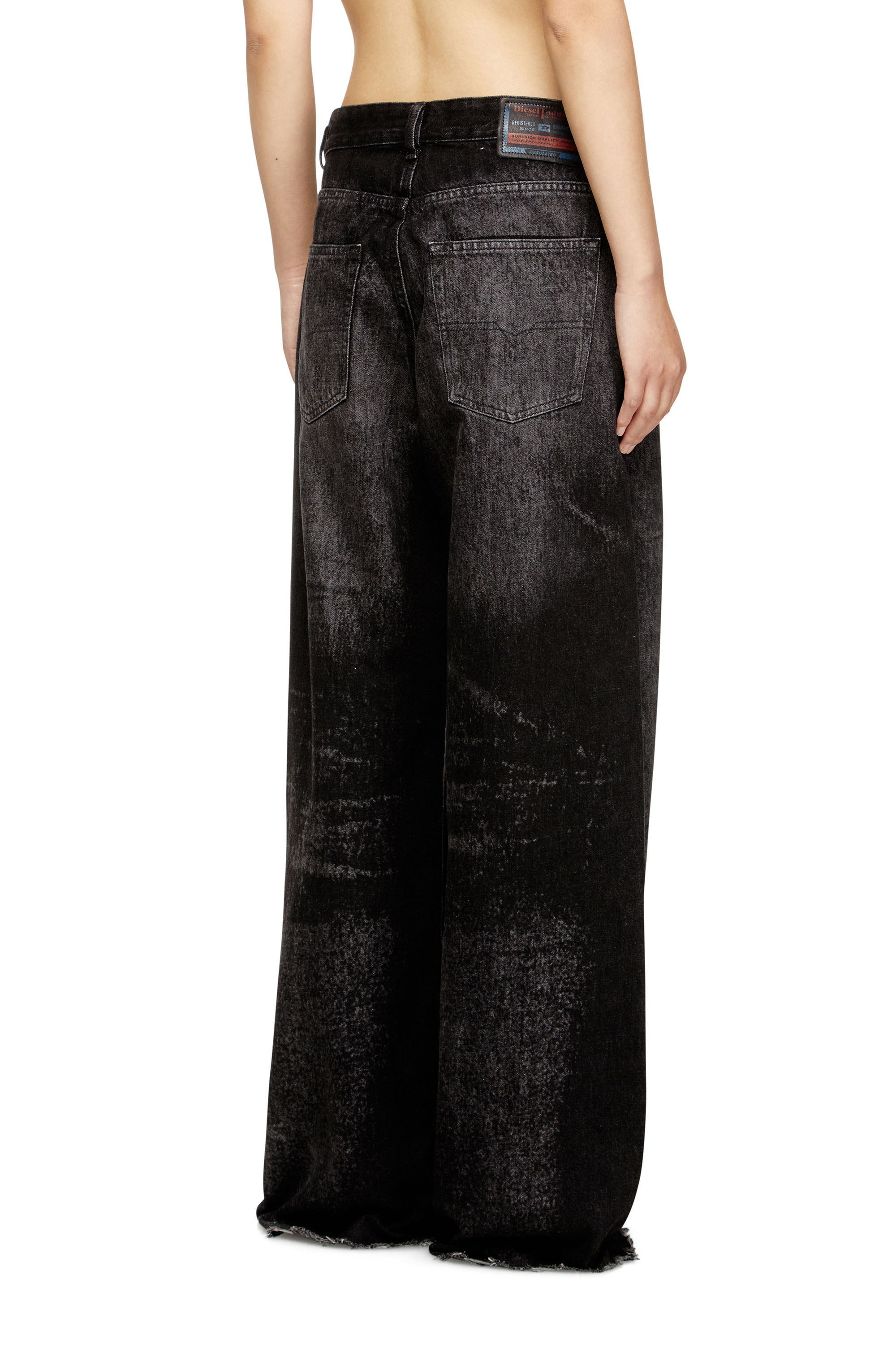 Diesel - Woman's Relaxed Jeans 1996 D-Sire 007DB, Black/Dark grey - 4