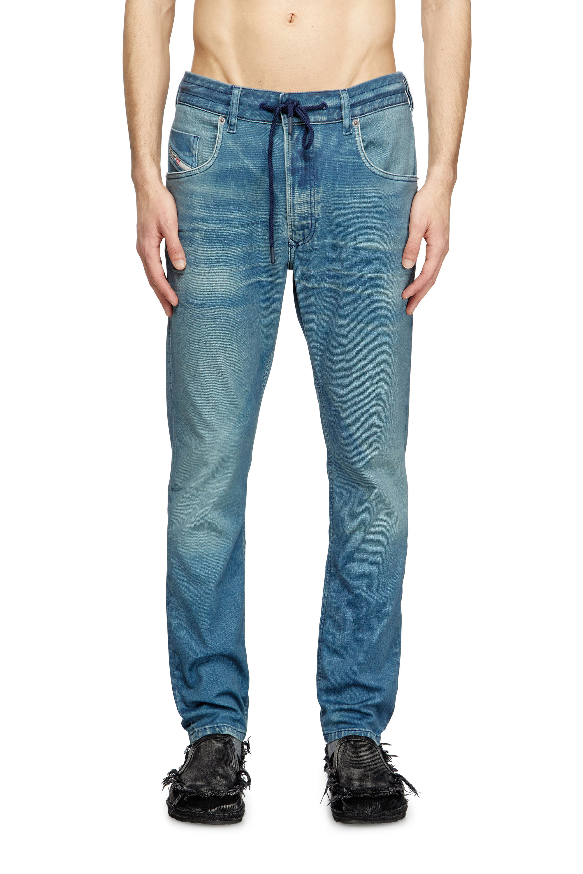 Diesel - Man's Regular 2030 D-Krooley Joggjeans® 068PC, Light Blue - 1