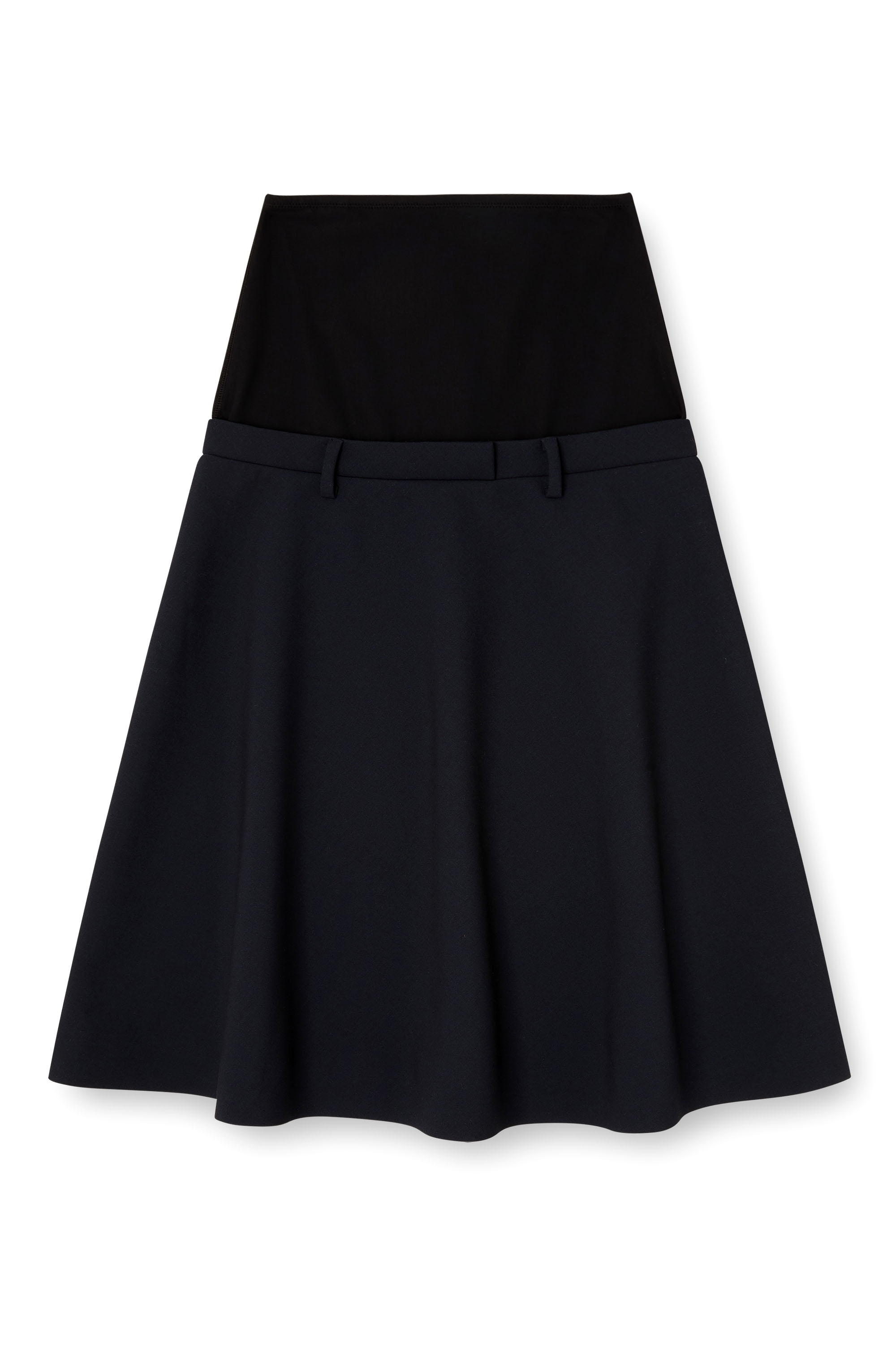 Diesel - O-GRACE-BOND, Woman's Drop-waist skirt in neoprene-bonded fabric in Dark Blue - 3