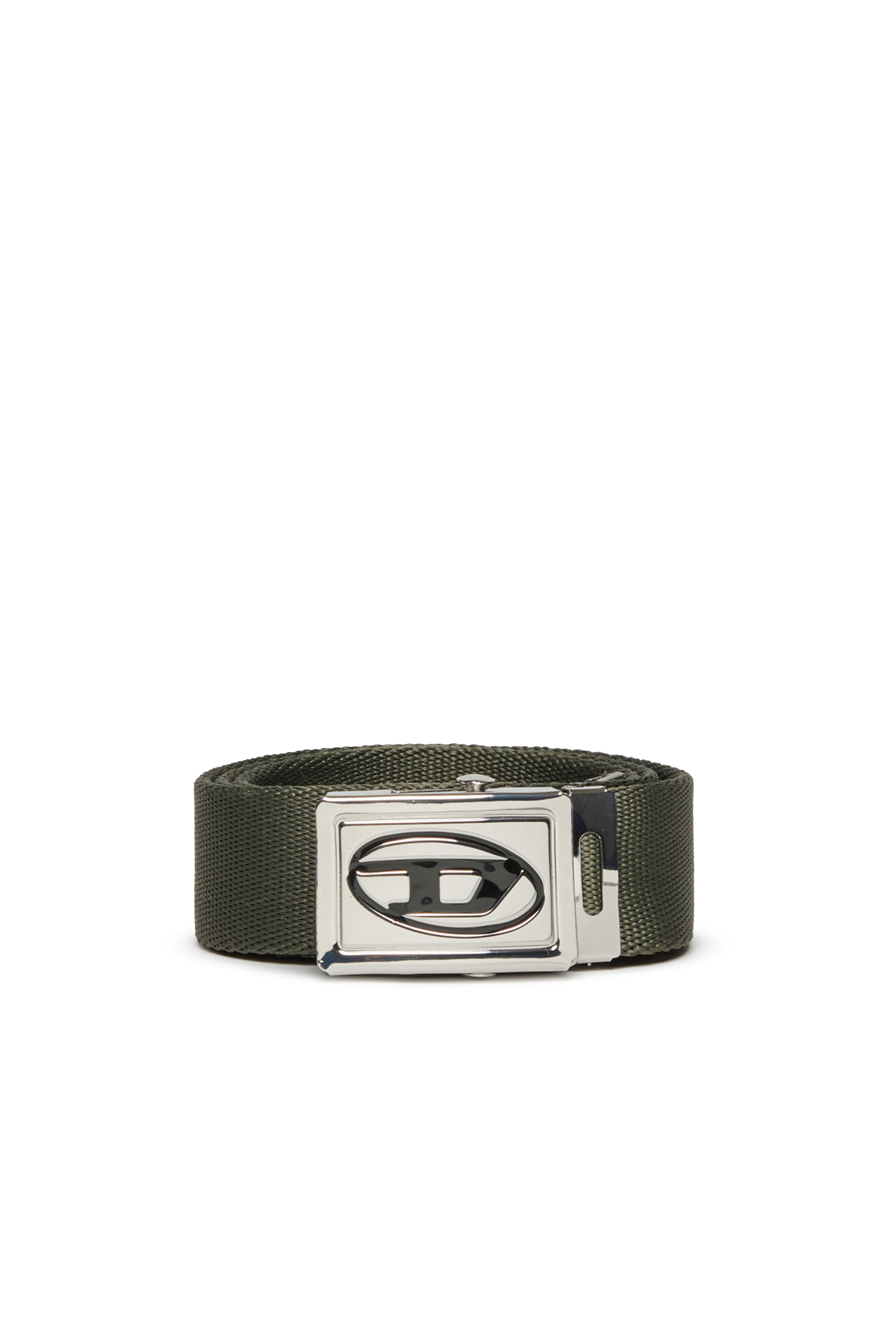 Diesel - BALTY, Man's 3 cm belt with Oval D buckle in Green - 1