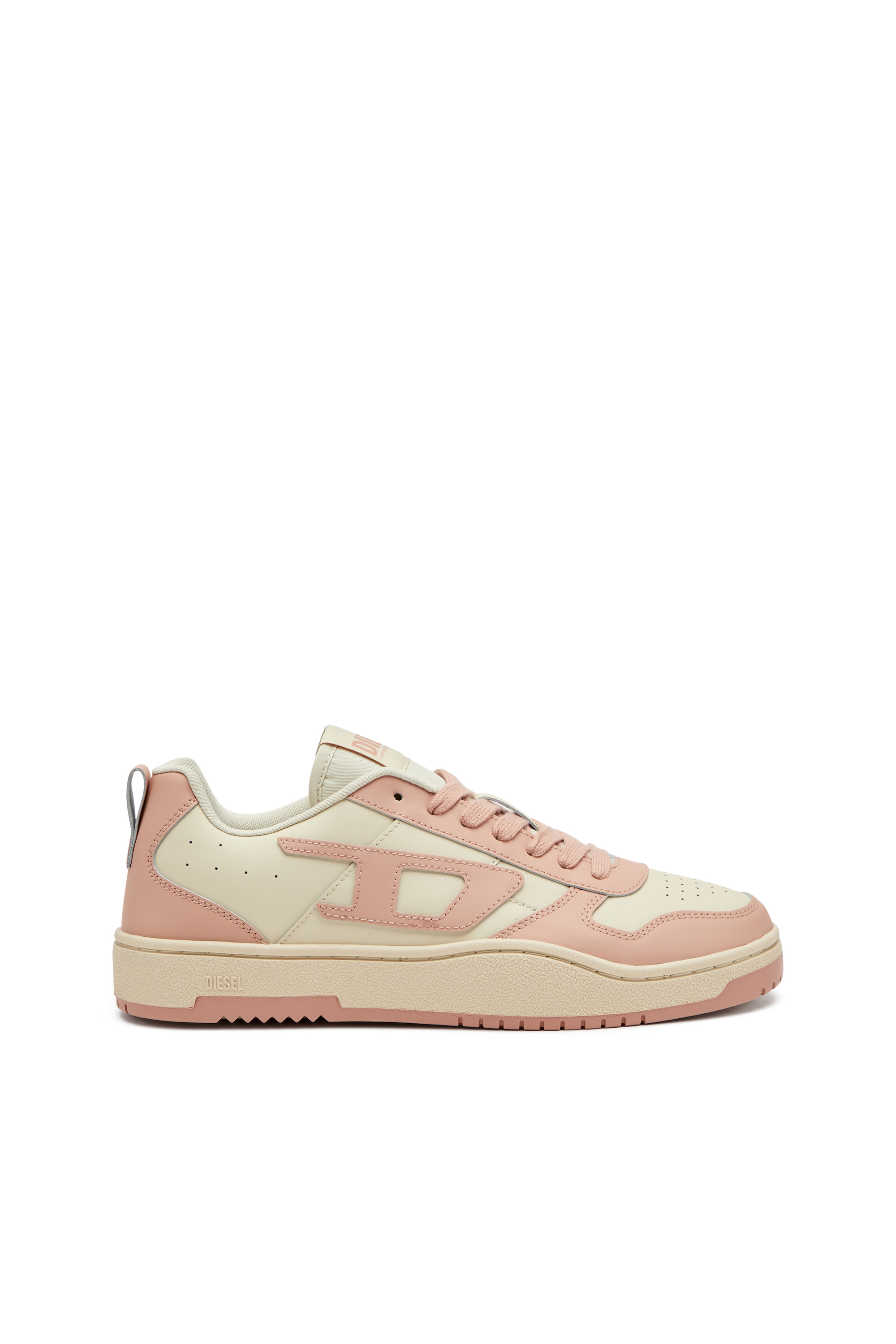 Diesel - S-UKIYO V2 LOW, Man's S-Ukiyo Low-Low-top sneakers in leather and nylon in Pink/White - 1