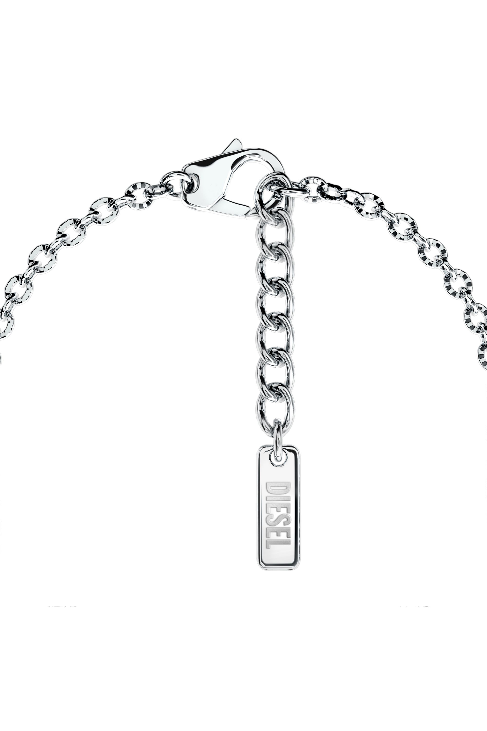 Diesel - DX1691040 JEWELLERY, Unisex's Stainless steel chain bracelet in Silver/Red - 2