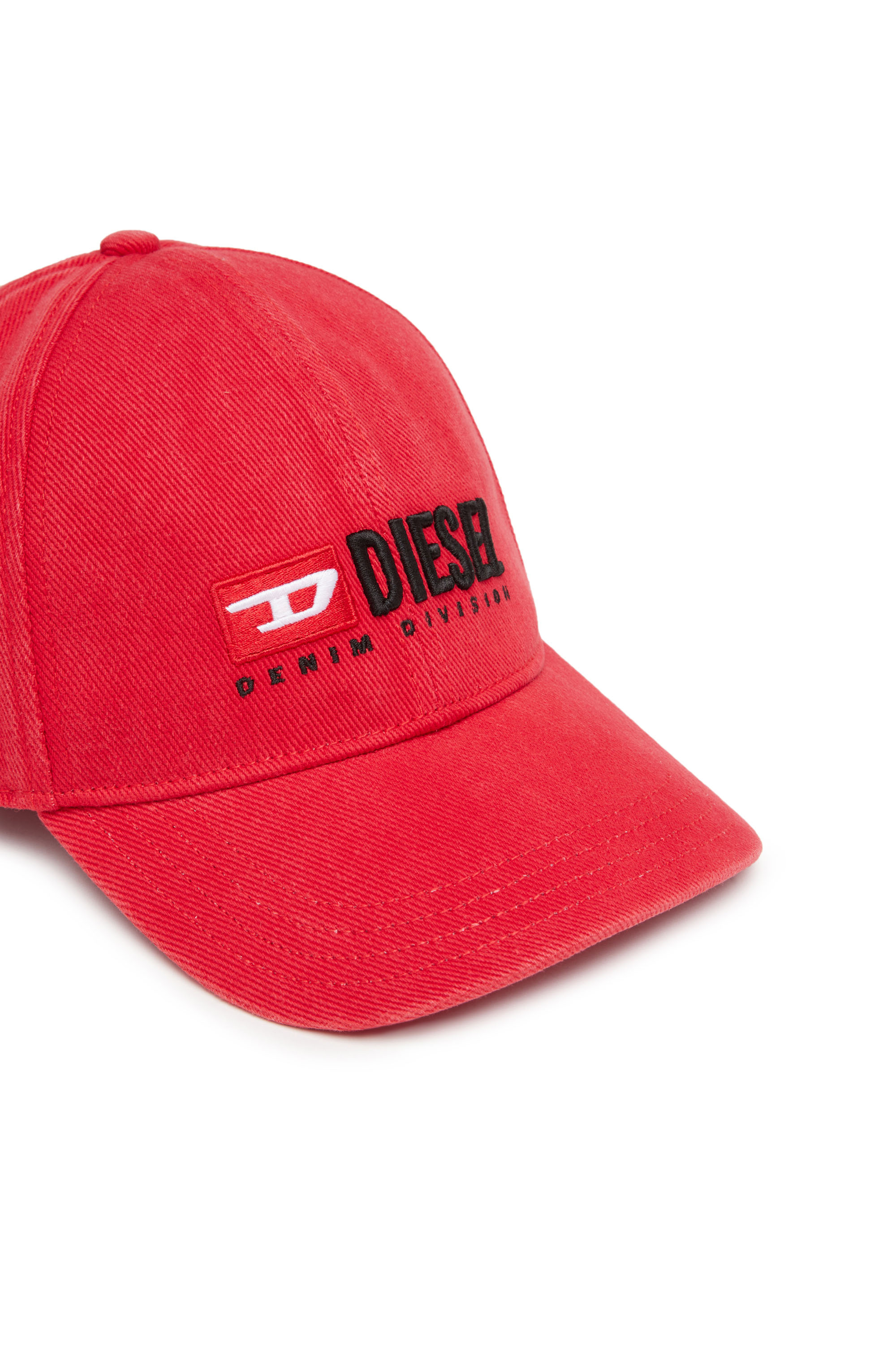 Diesel - CORRY-DIV-WASH, Man's Baseball cap with logo embroidery in Red - 3