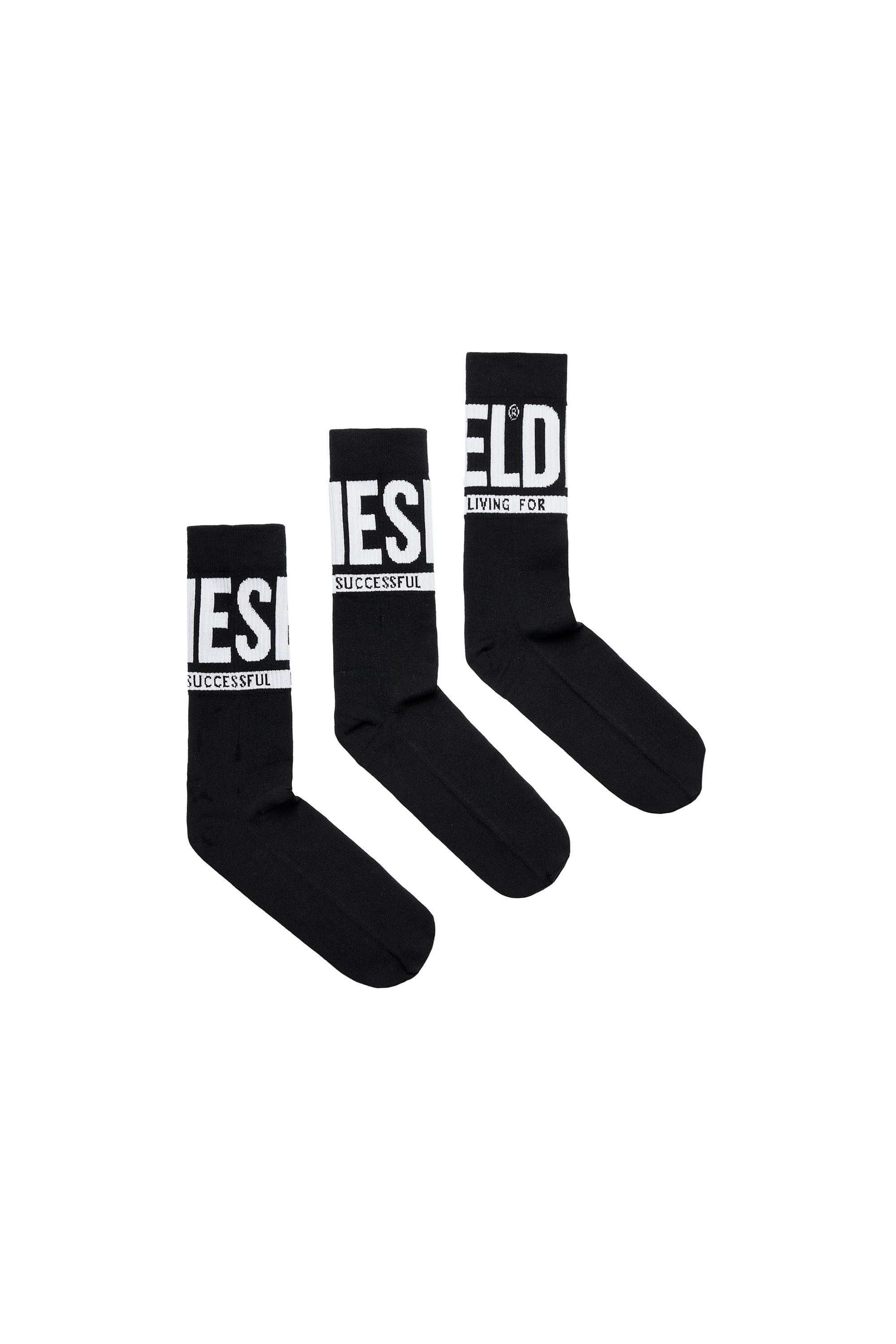 SKM-RAY-THREEPACK, Black Diesel - SKM-RAY-THREEPACK, Black - Socks - Image 1