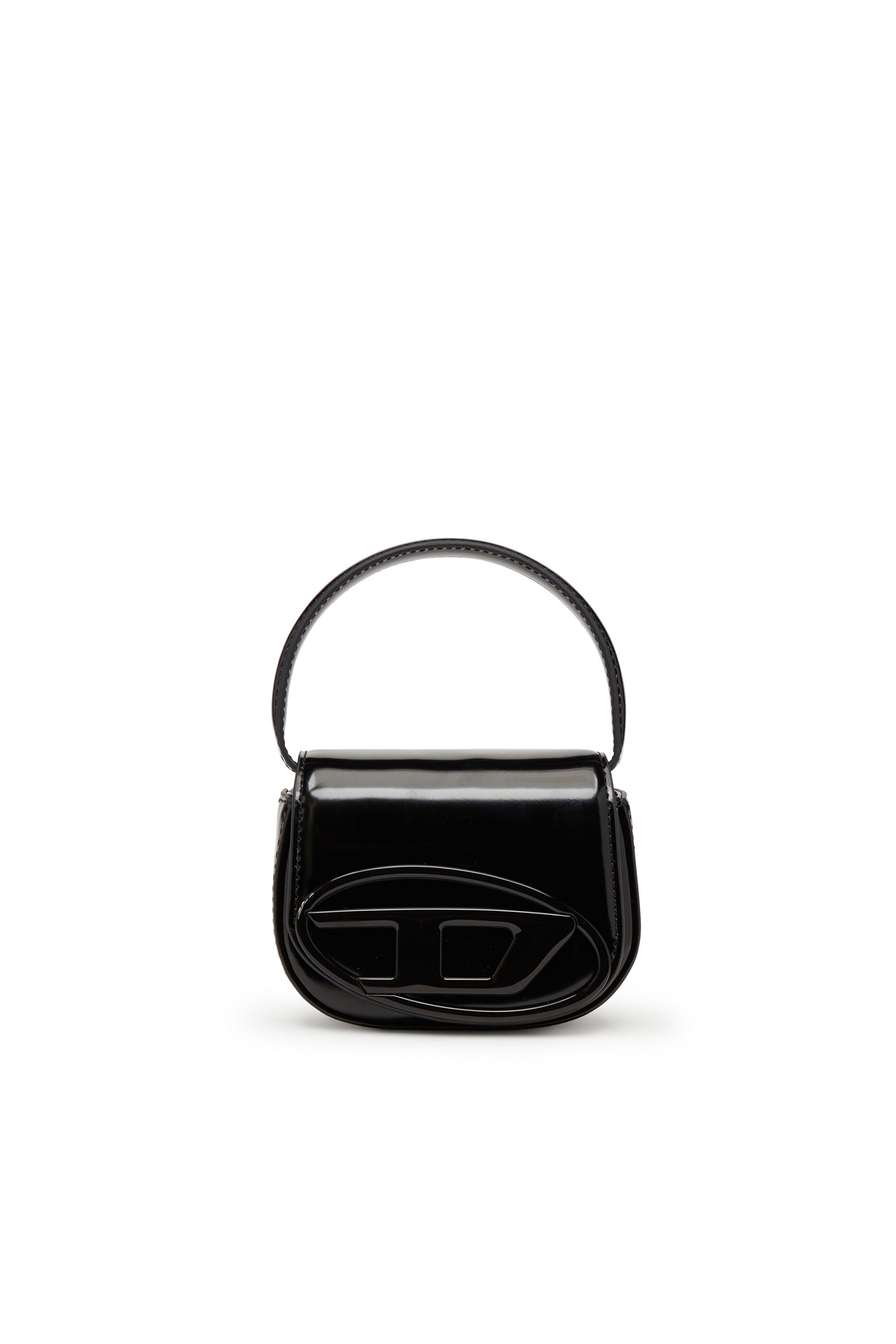 Diesel - 1DR-XS-S, Woman 1DR-XS-S-Iconic mini bag in mirrored leather in Black - Image 1