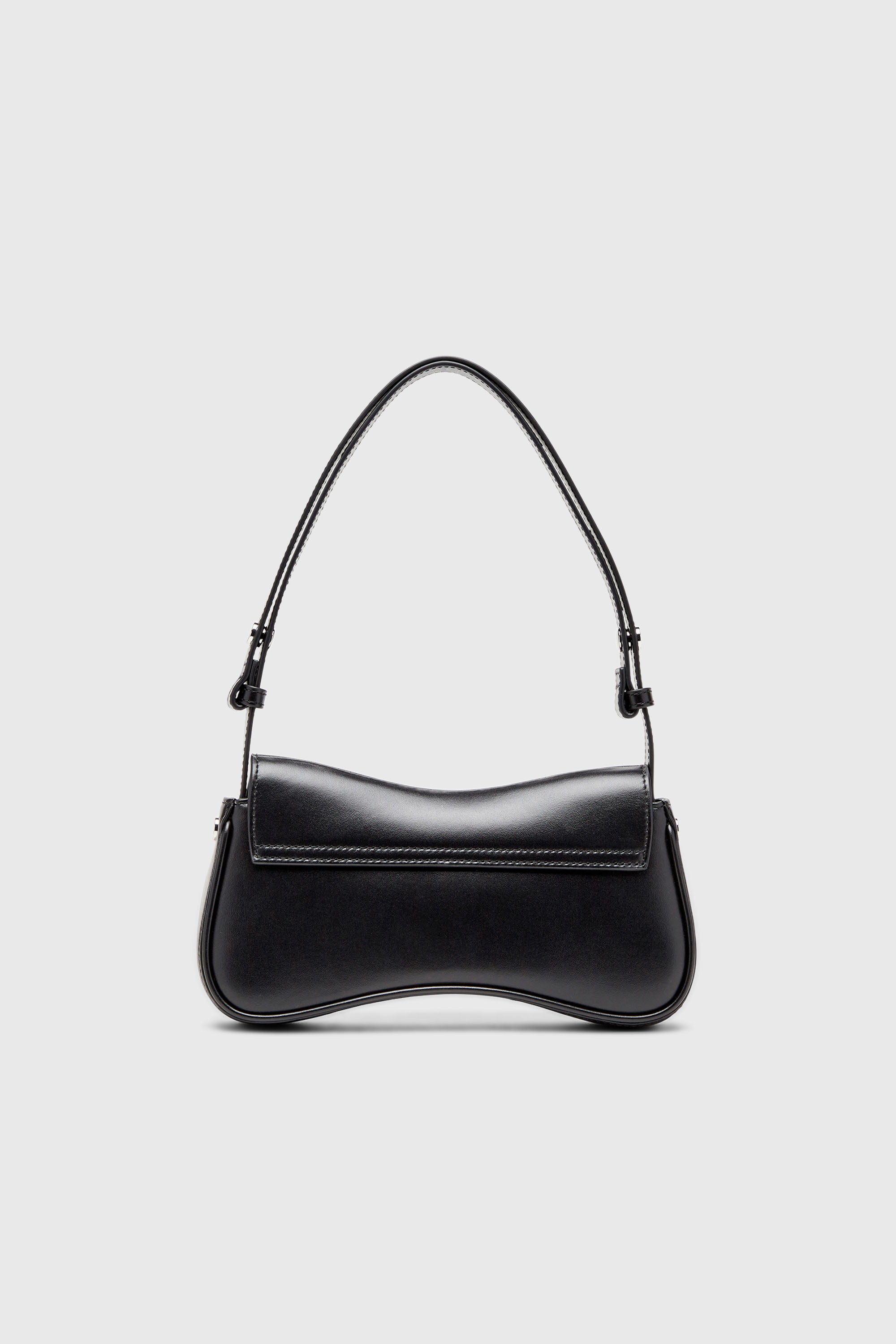 Women's Play-Semi gloss leather shoulder bag | Black | Diesel