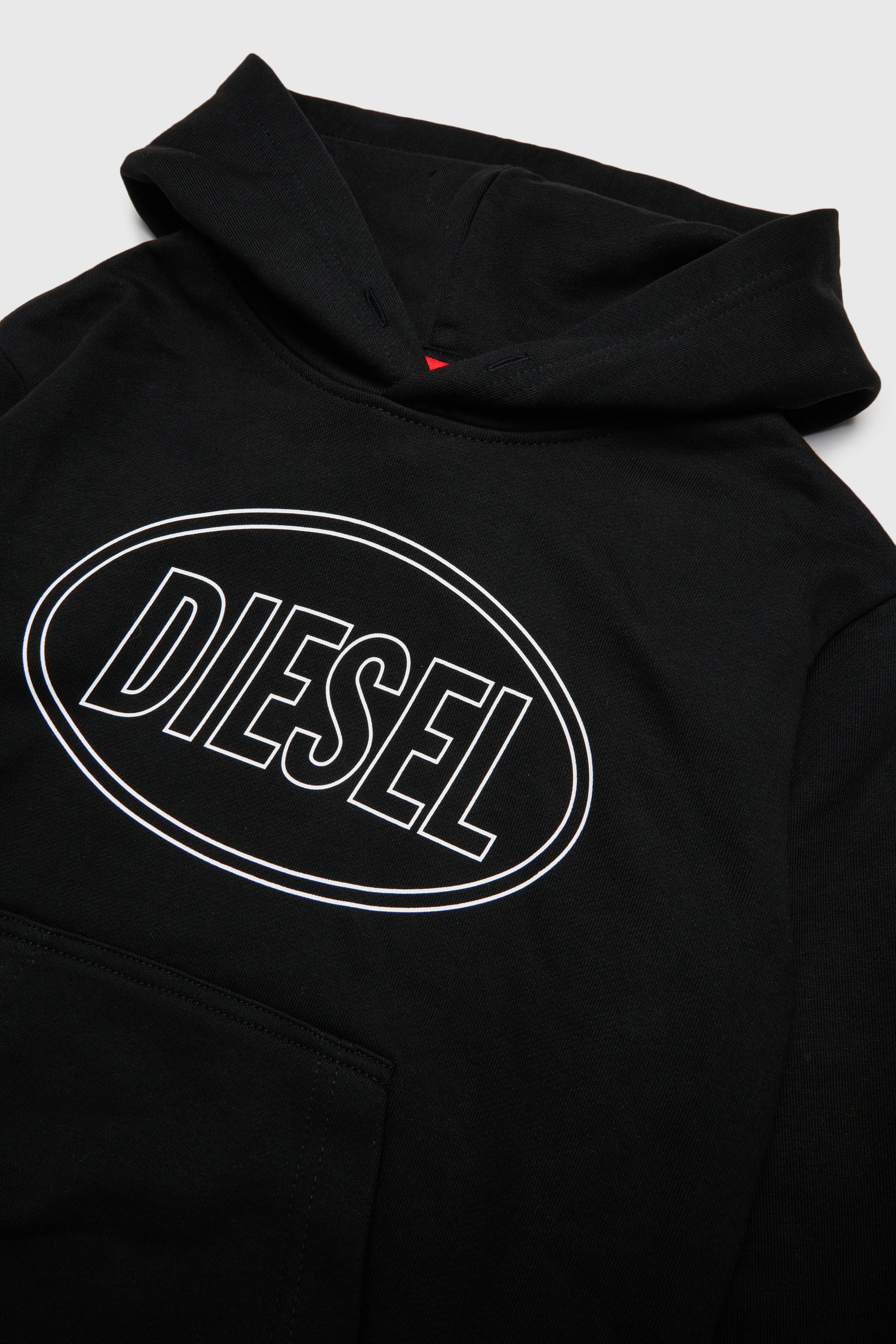 Diesel - SCIRCLEHOOD OVER, Man's Hoodie with Diesel logo print in Black - 3