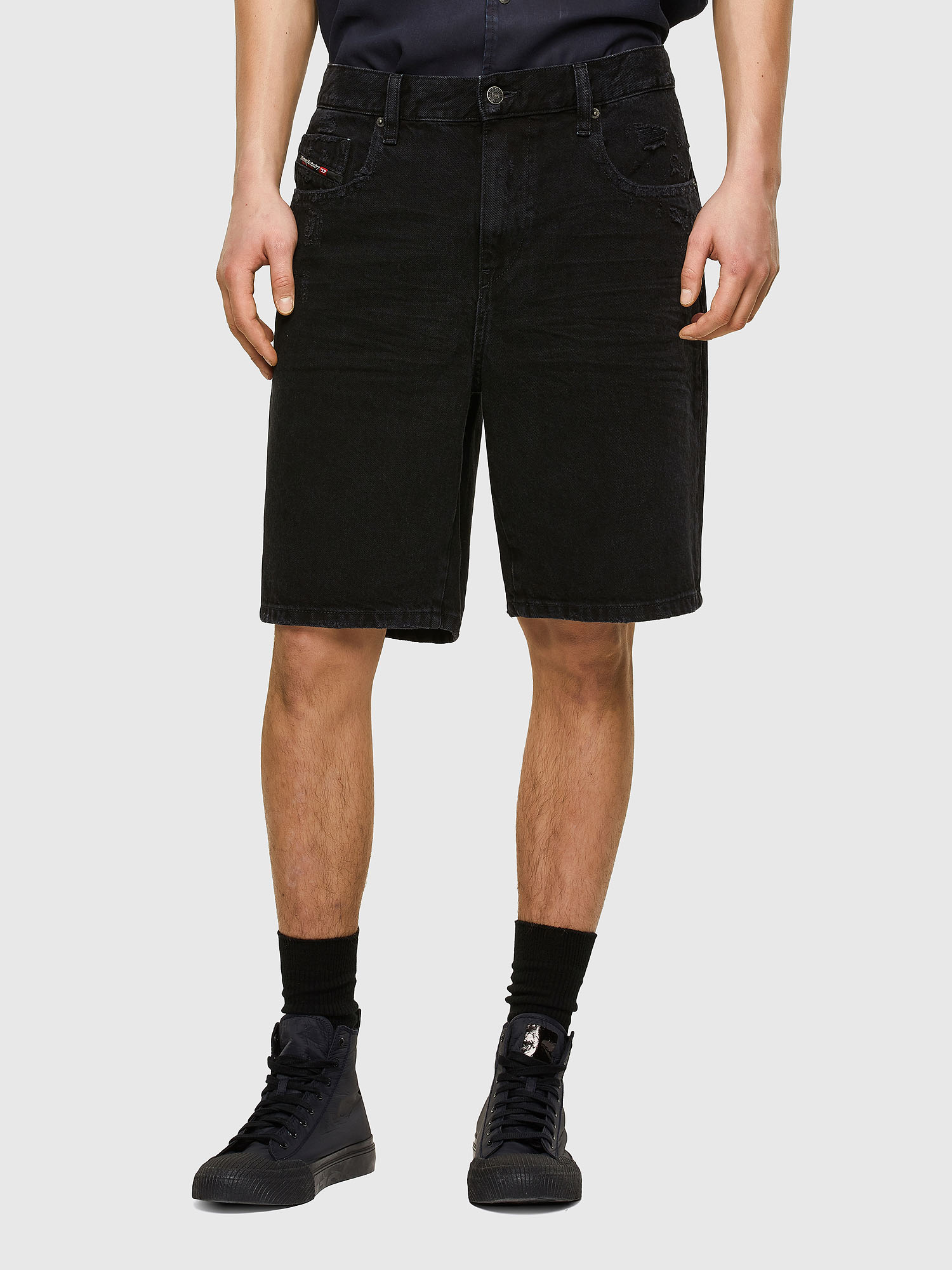 D-STRUKT-SHORT, Black/Dark grey Diesel - D-STRUKT-SHORT, Black/Dark grey - Shorts - Image 1