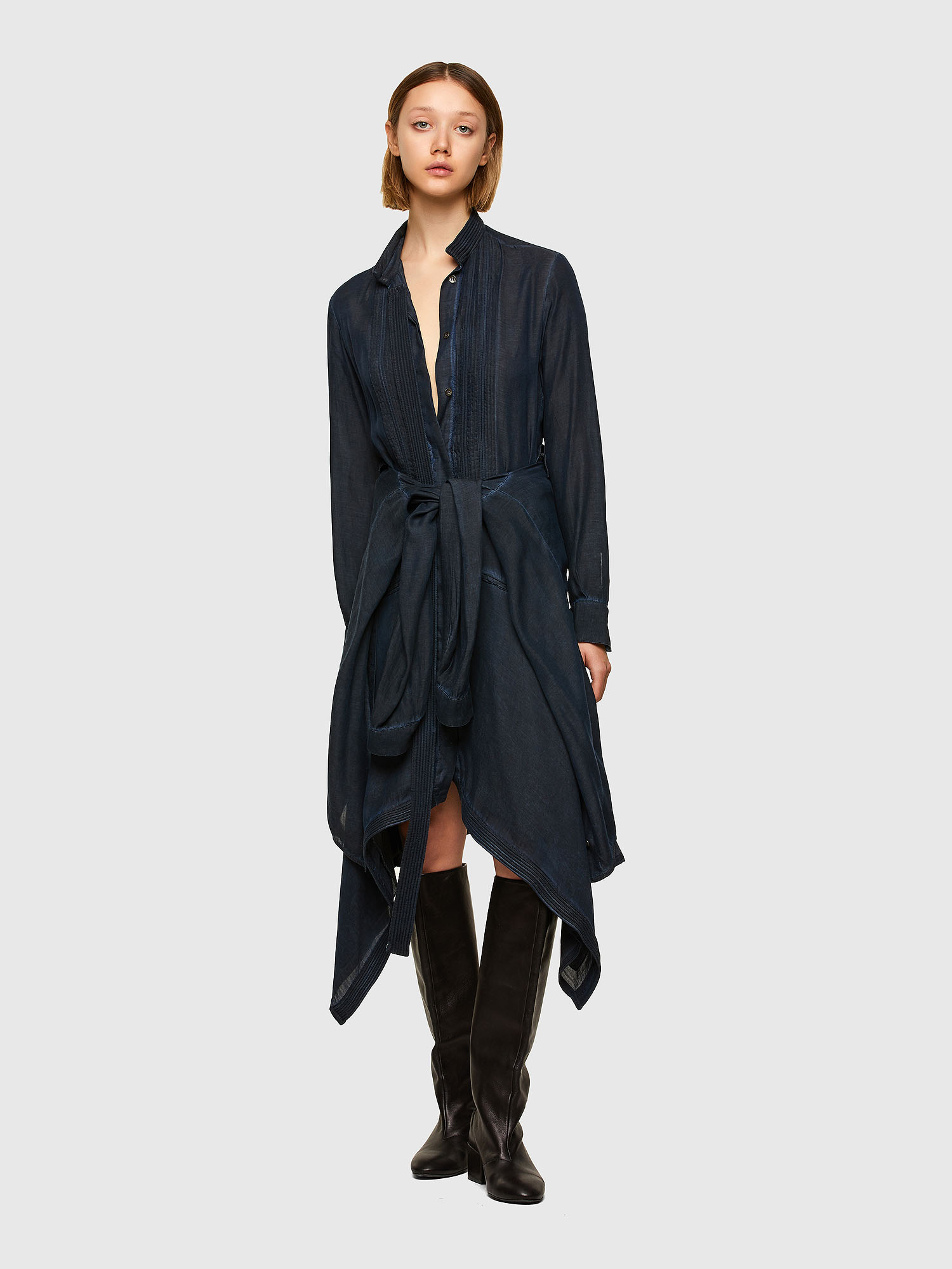 DERHONDA, Dark Blue Diesel - DERHONDA, Dark Blue - Dresses - Image 1