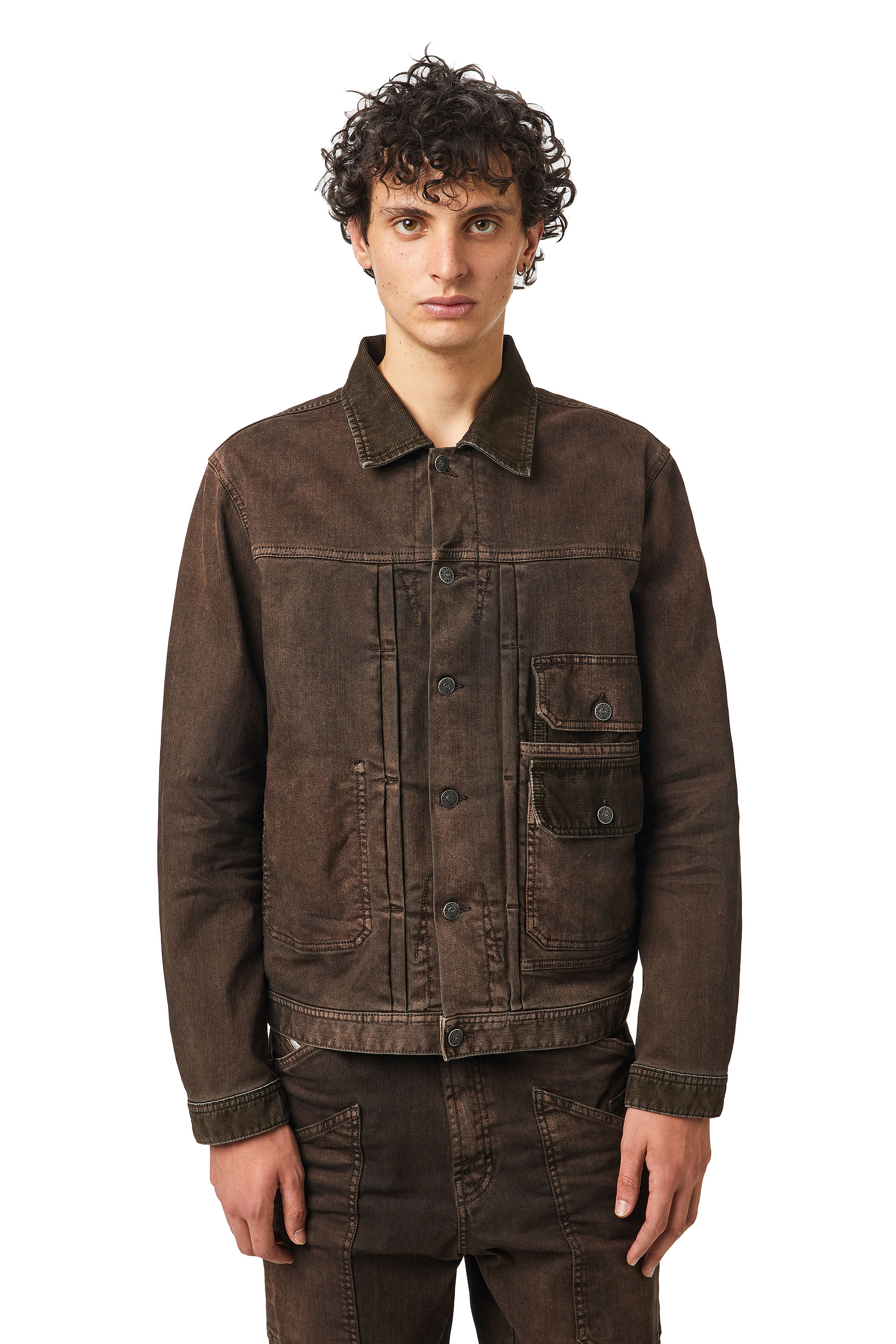 D-SFERA-SP2, Brown Diesel - D-SFERA-SP2, Brown - Denim Jackets - Image 1
