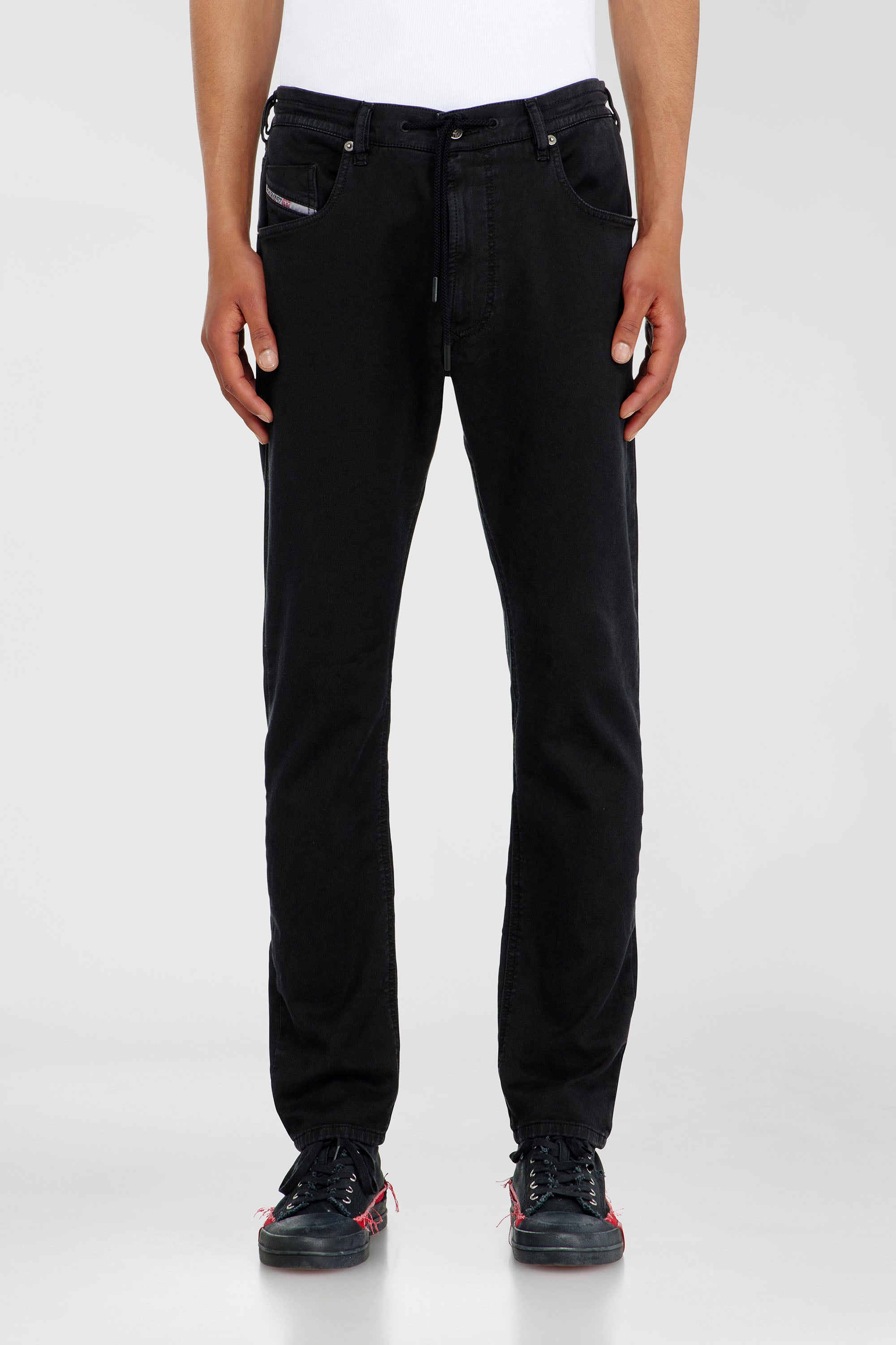 Diesel - Man's Regular 2032 D-Krooley Joggjeans&reg; 068NH, Black/Dark grey - 1