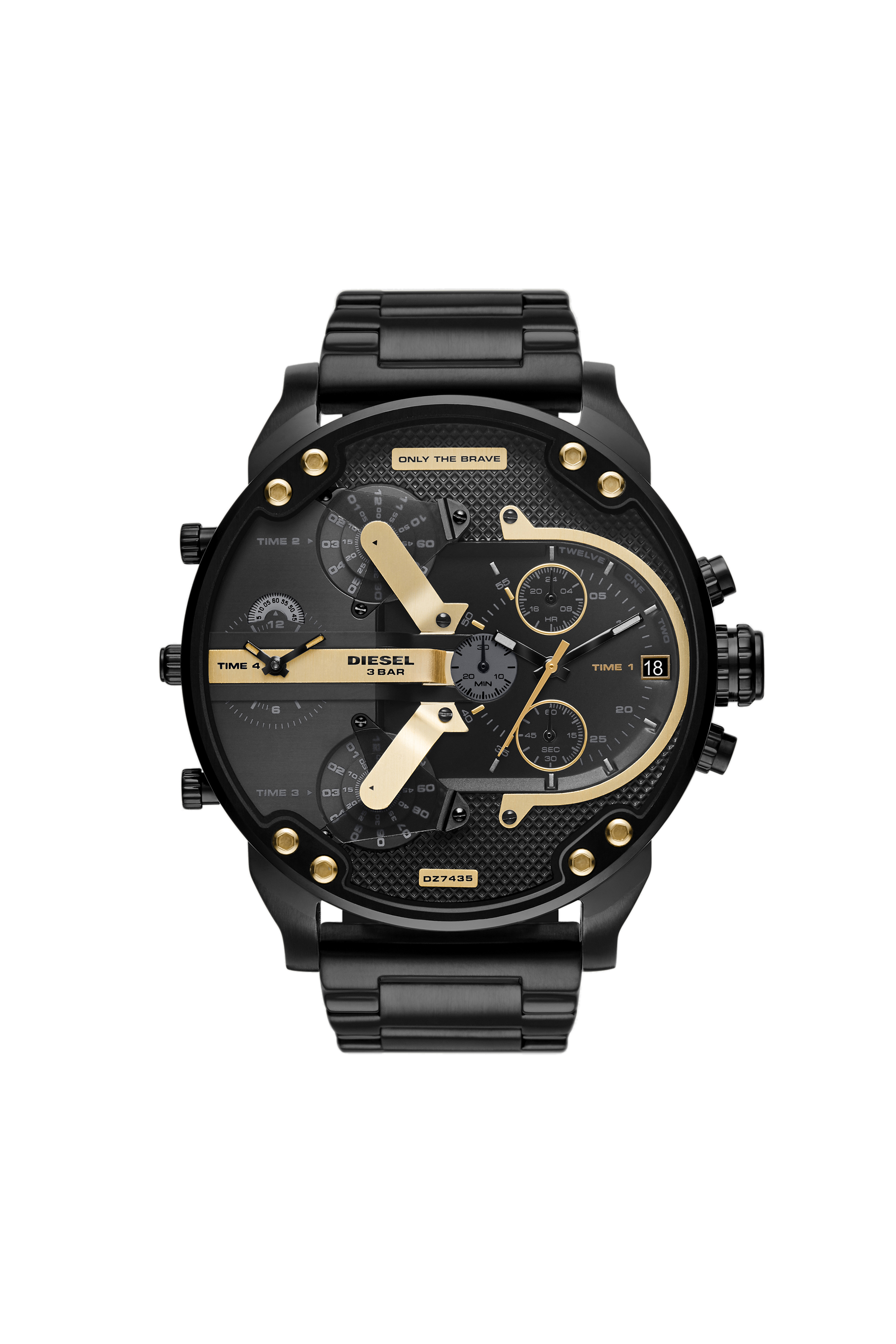 All black shop diesel watch