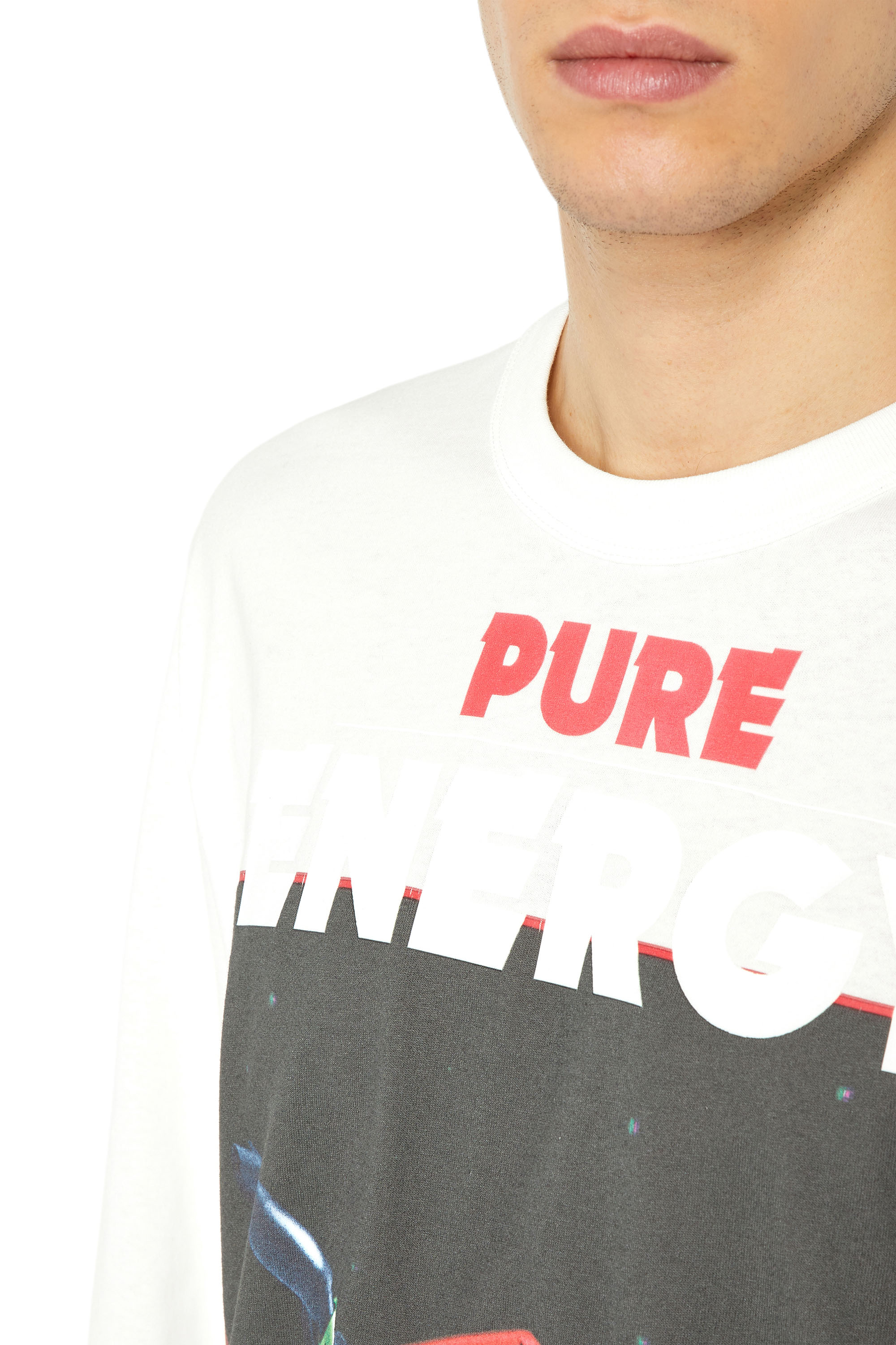 T-CRANE-LS-G4 Man: Long-sleeve T-shirt with graphic prints | Diesel