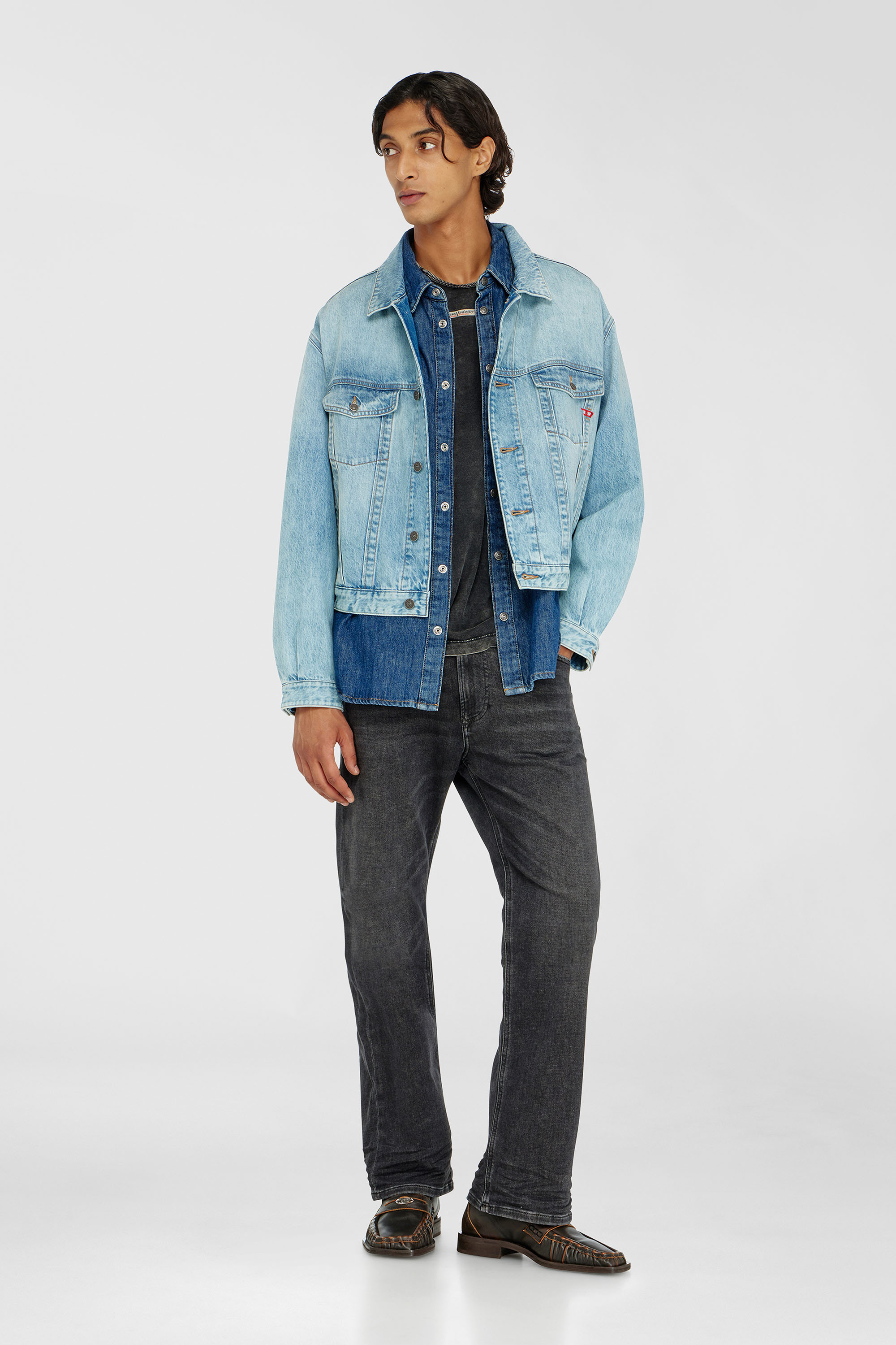 Diesel - Man's Relaxed 2080 D-Reel Joggjeans&reg; 09P92, Black/Dark grey - 1