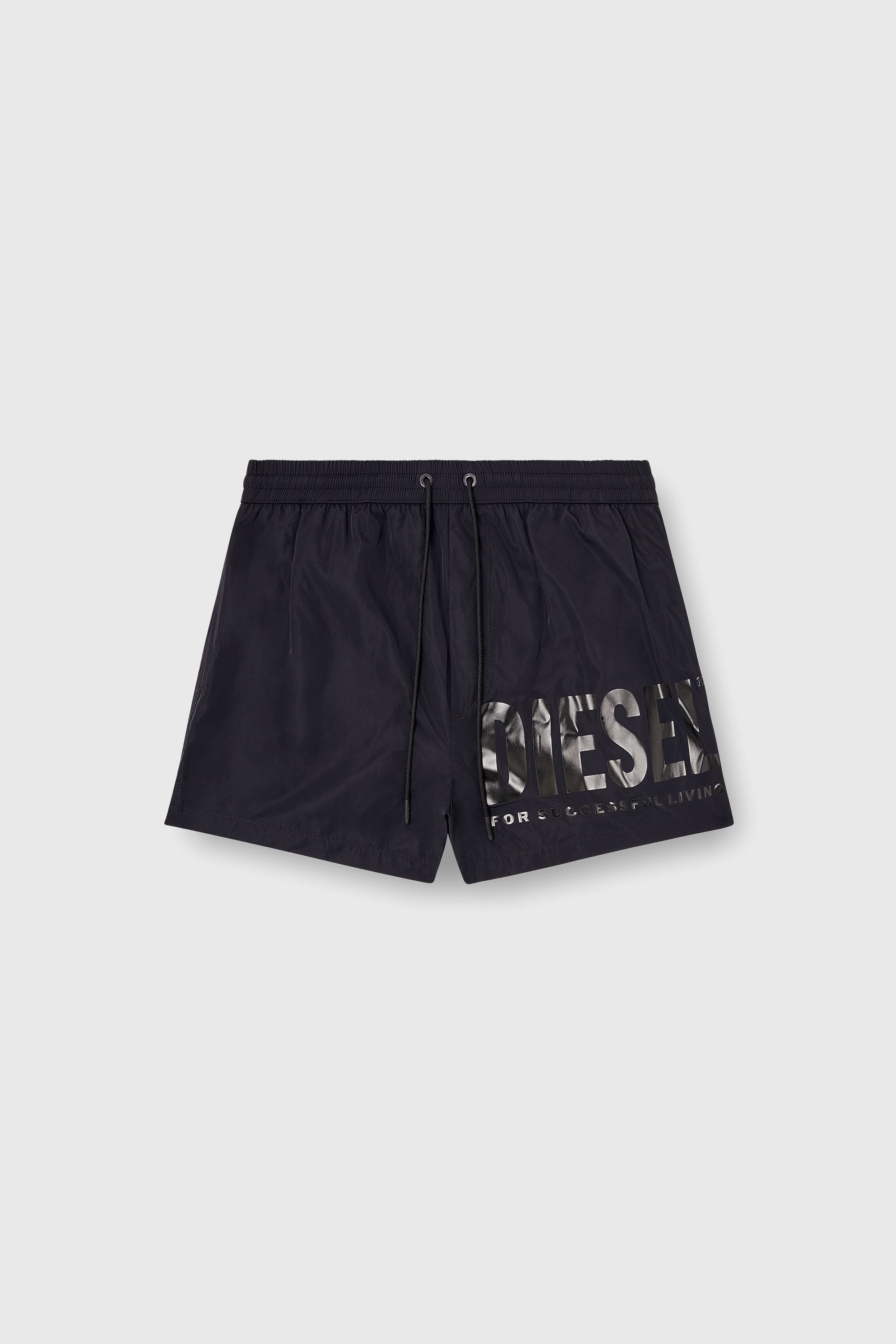 Diesel - MARIO-34-D-CORE, Man's Mid-length swim shorts with logo print in Black - 4