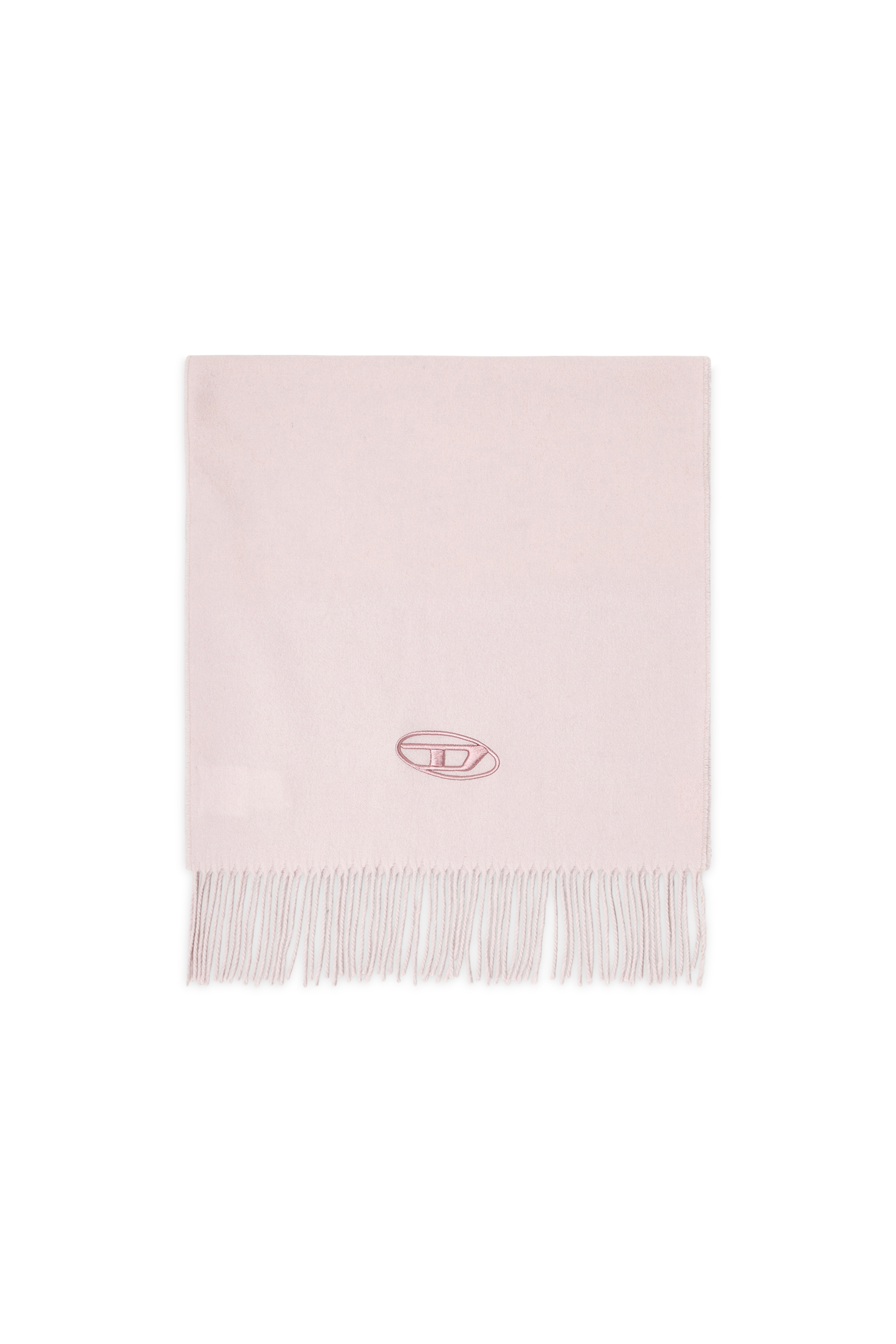 Diesel - S-IMON-D-LONG, Man's Wool-blend scarf with fringed edges in Pink - 1