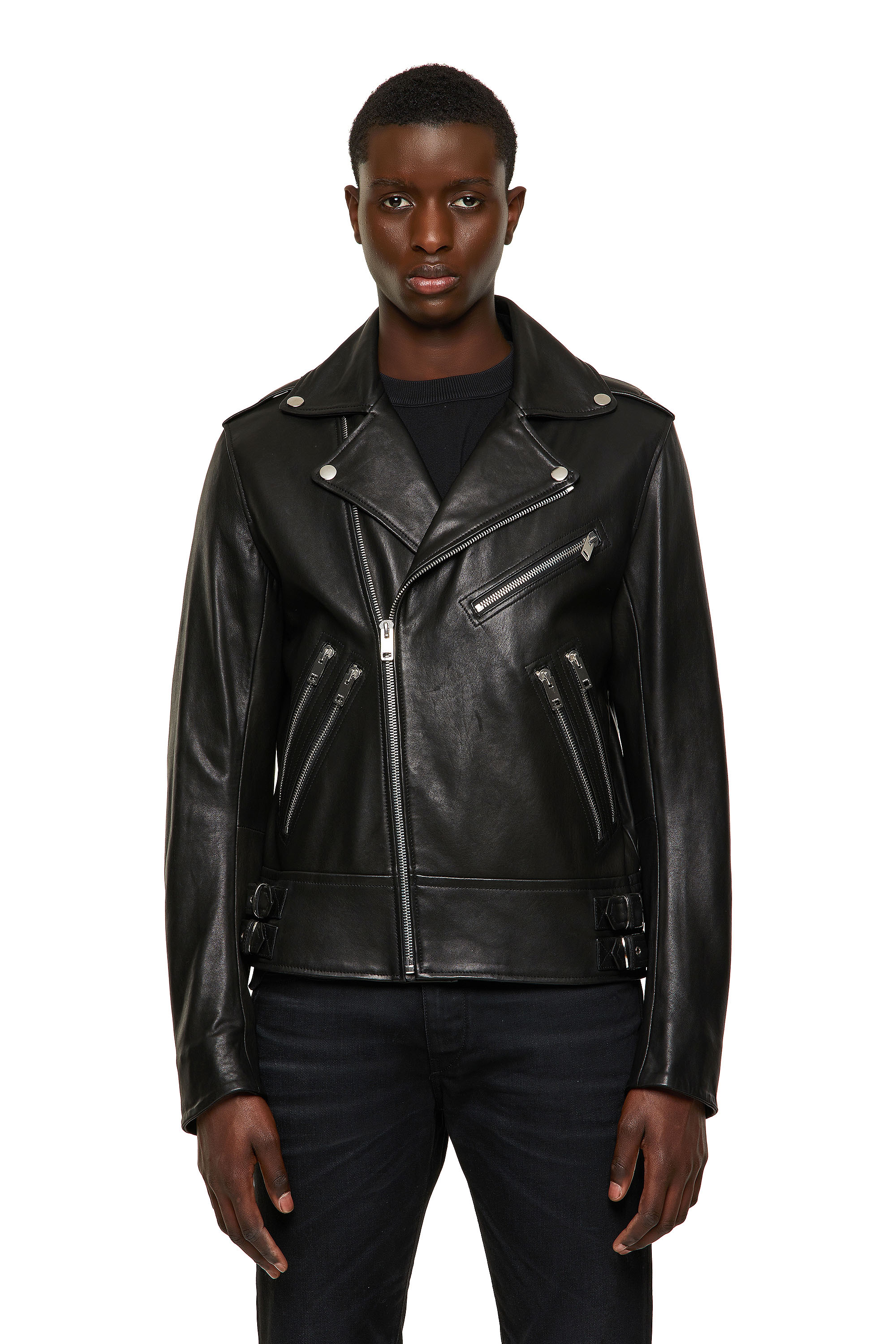 L-GARRETT-A, Black Diesel - L-GARRETT-A, Black - Leather jackets - Image 1