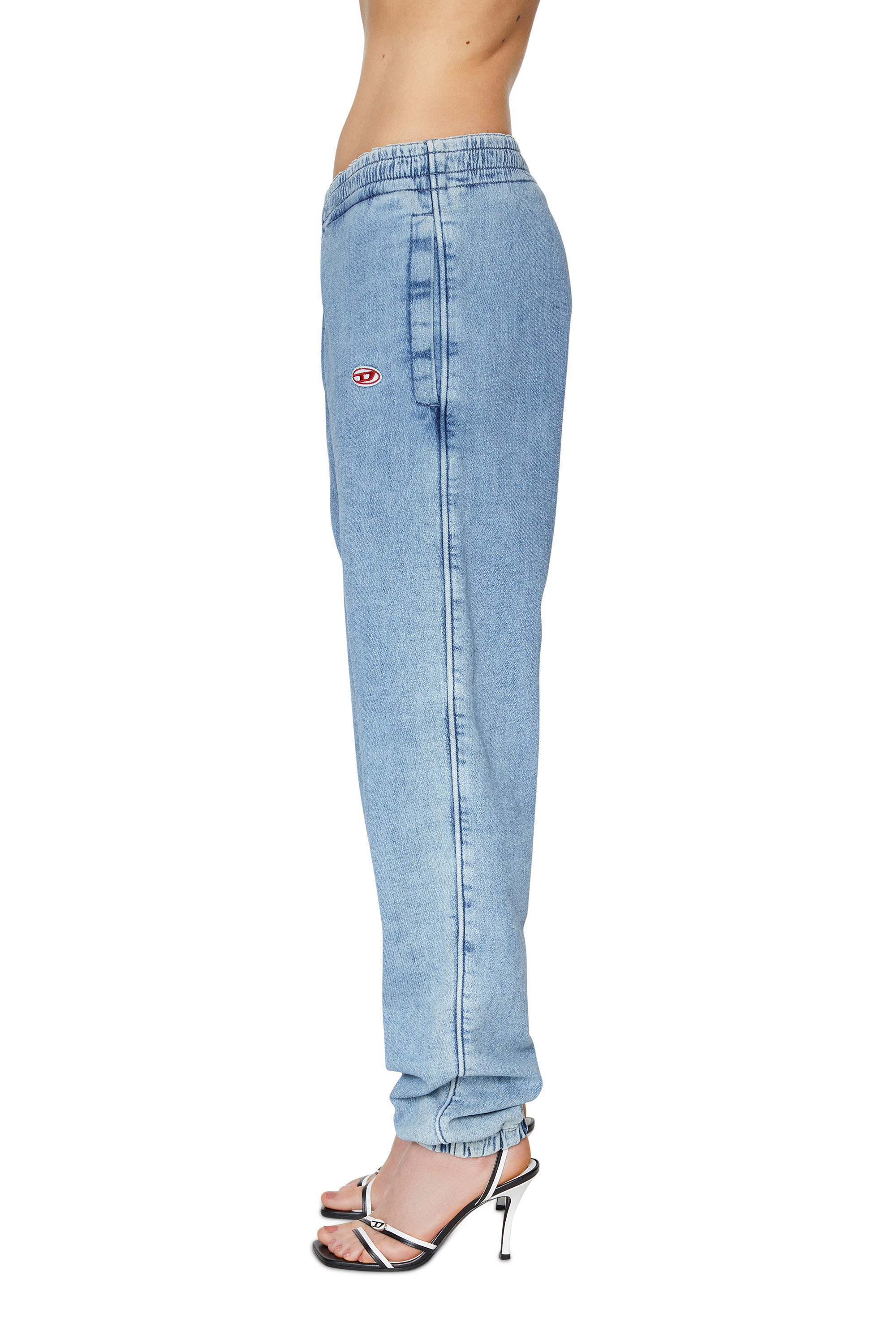 D-LAB TRACK DENIM Woman: Tapered blue Jeans | Diesel
