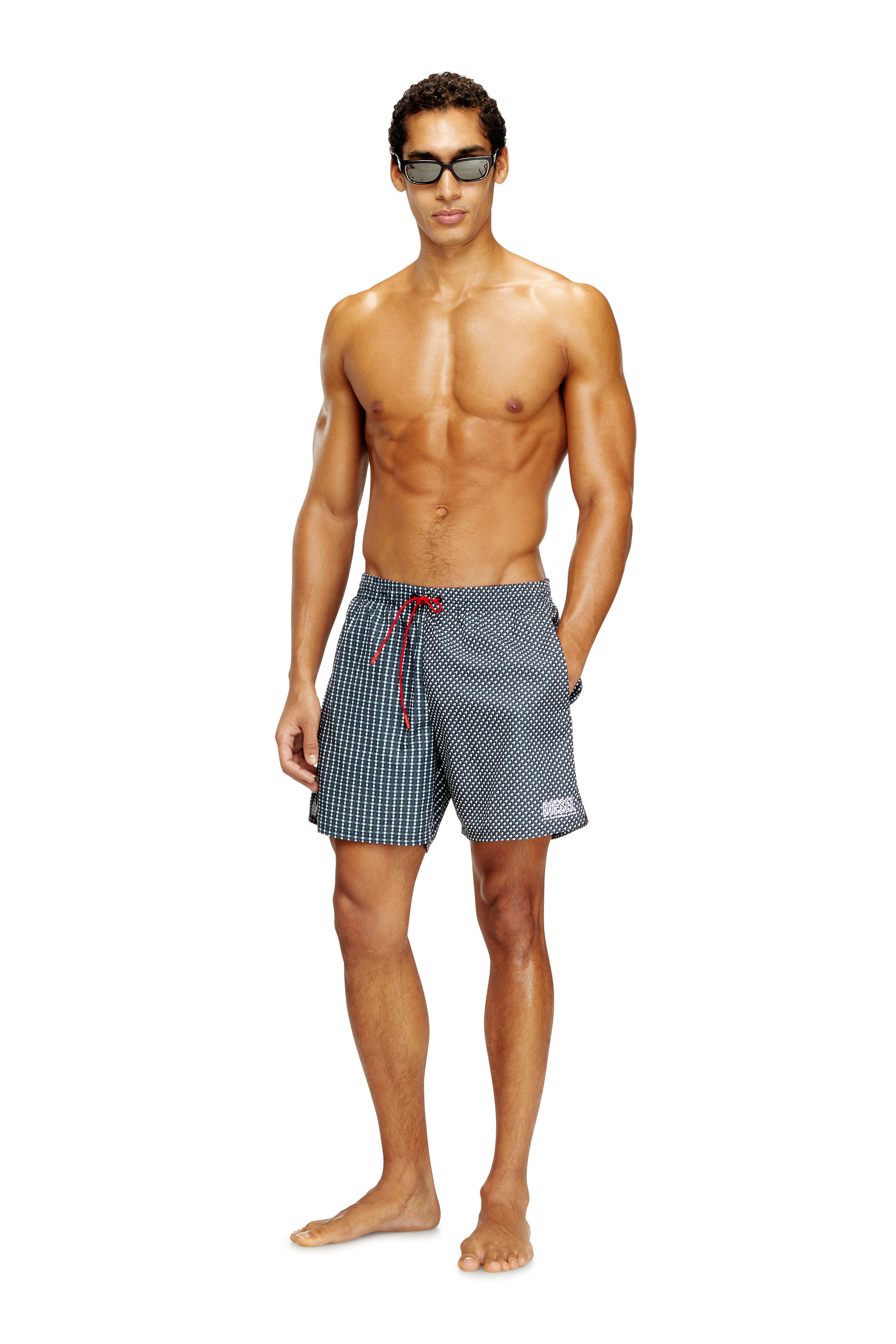Diesel - SPORT-41-D-CORE, Man's Swim shorts with mixed patterns in null - 2