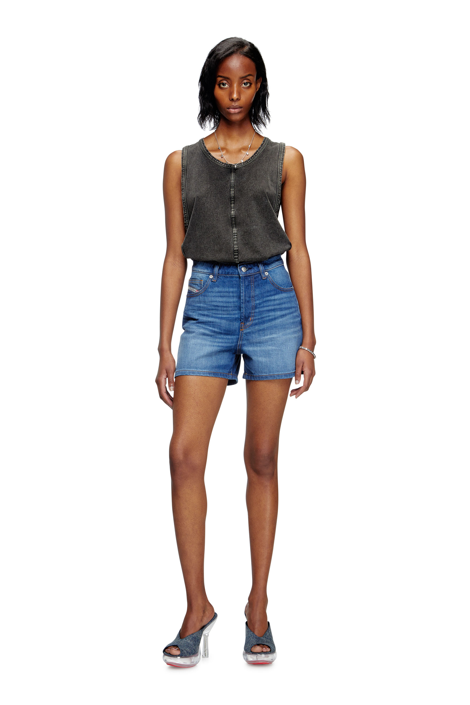 Diesel - DE-JIRO, Woman's Denim shorts in Medium blue - 1