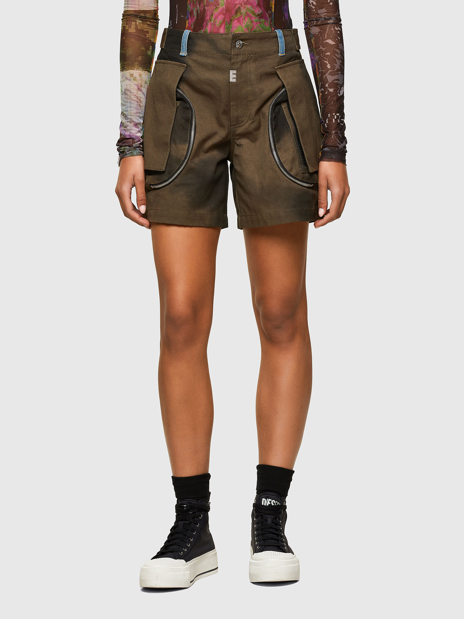 S-JANE, Military Green Diesel - S-JANE, Military Green - Shorts - Image 1