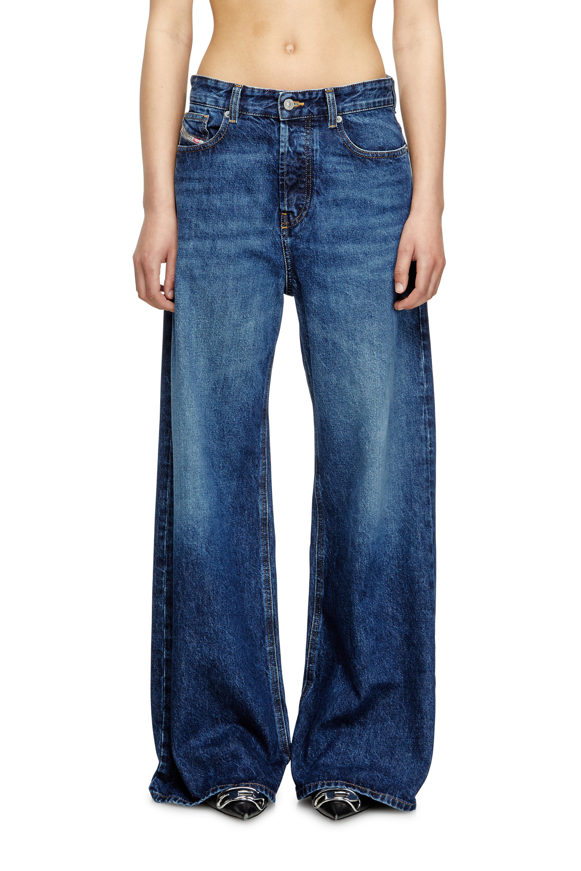 Diesel - Woman's Relaxed Jeans 1996 D-Sire 09I27, Dark Blue - 3