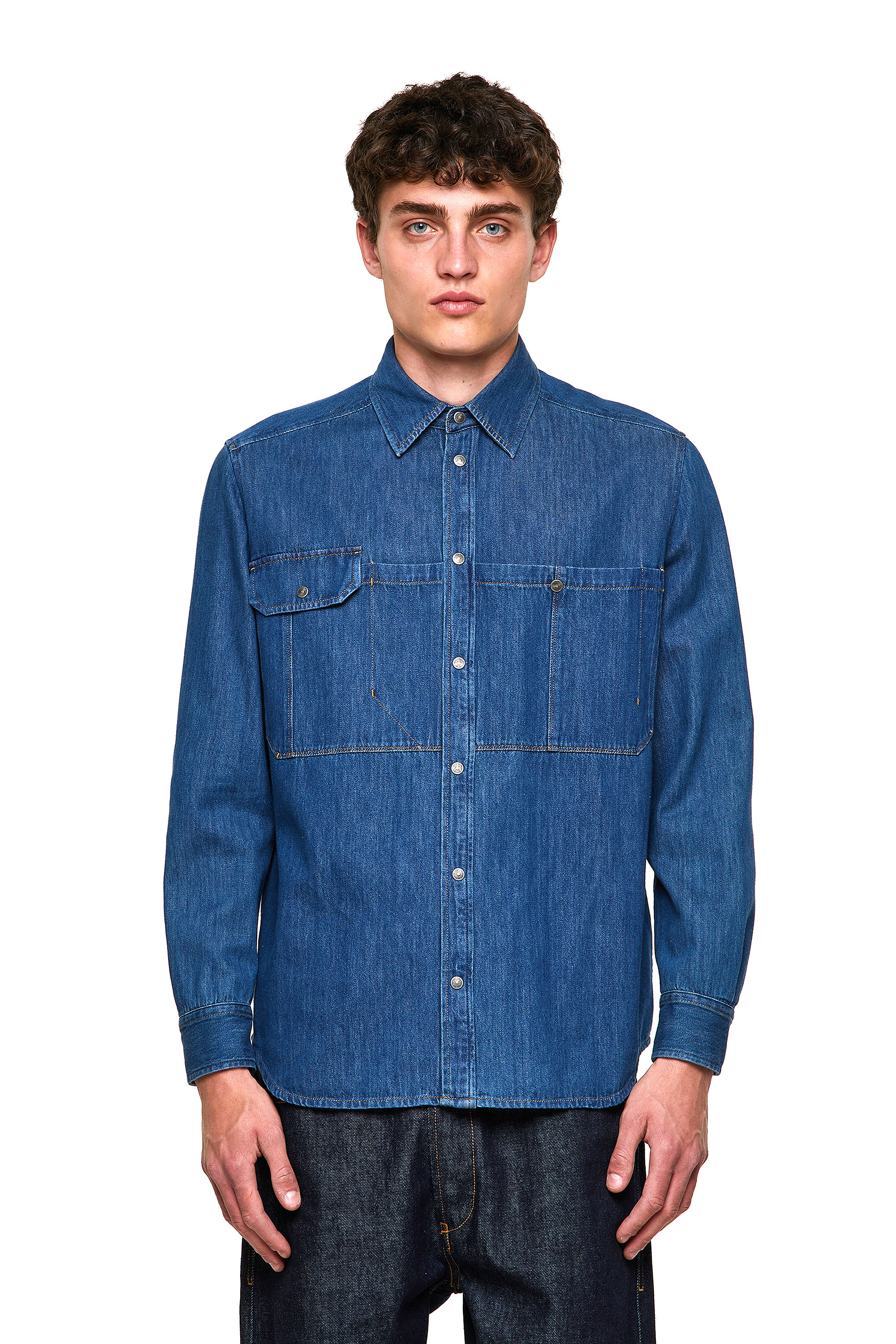 D-MILLY-SP, Medium blue Diesel - D-MILLY-SP, Medium blue - Denim Shirts - Image 1