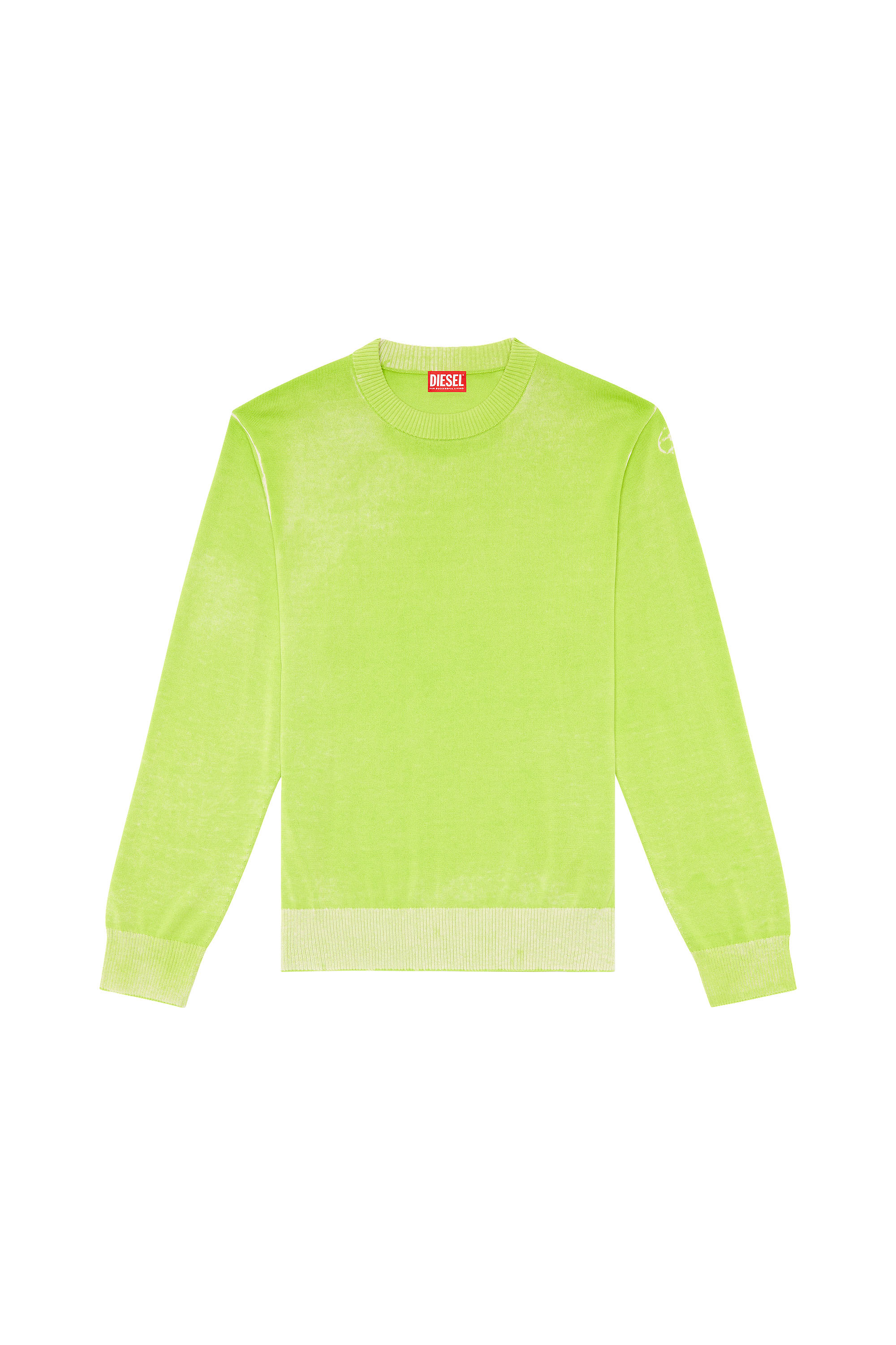 Diesel - K-LARENCE-B, Man Reverse-print cotton jumper in Green - Image 3